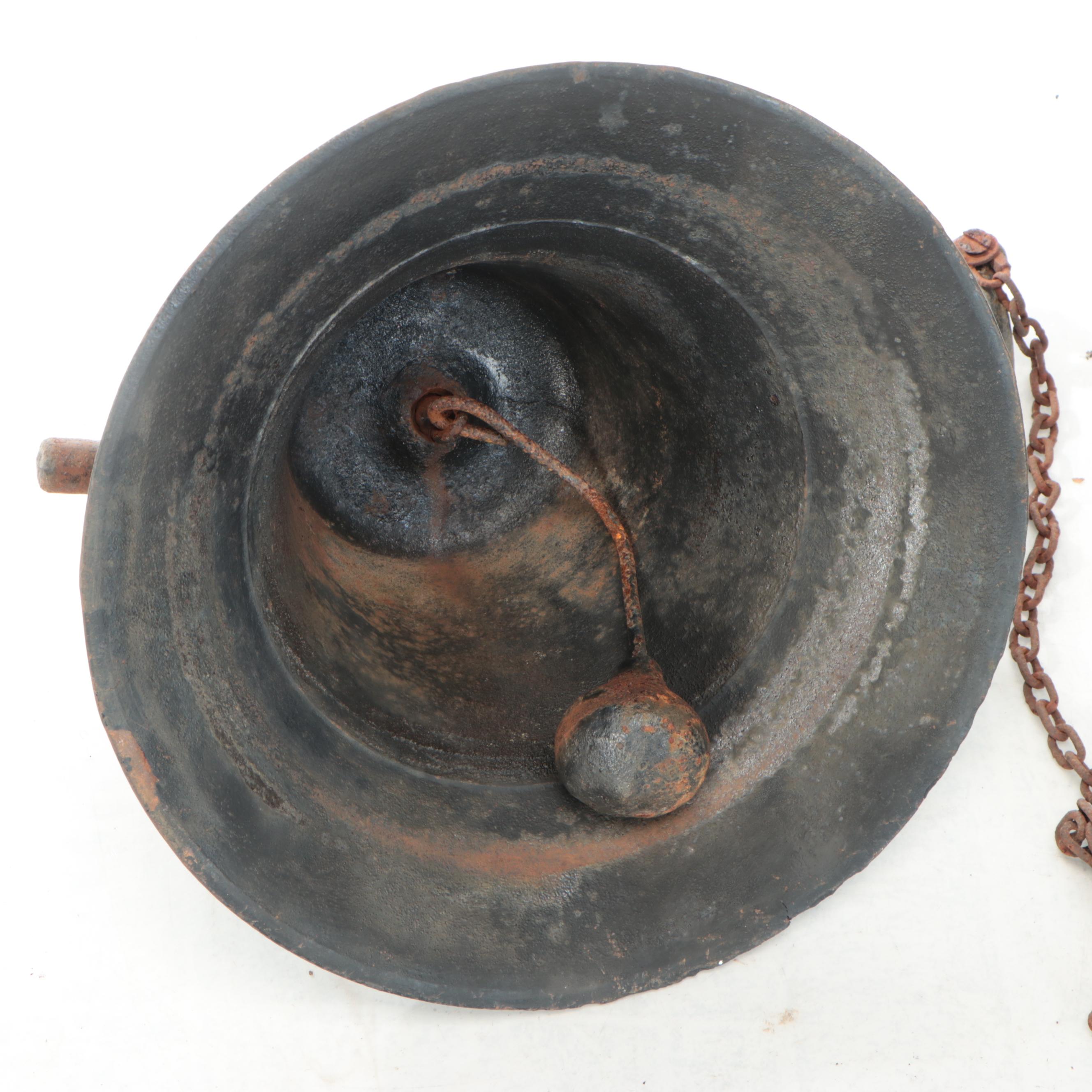 C.S. Bell Company Cast Iron School Bell, 19th C.