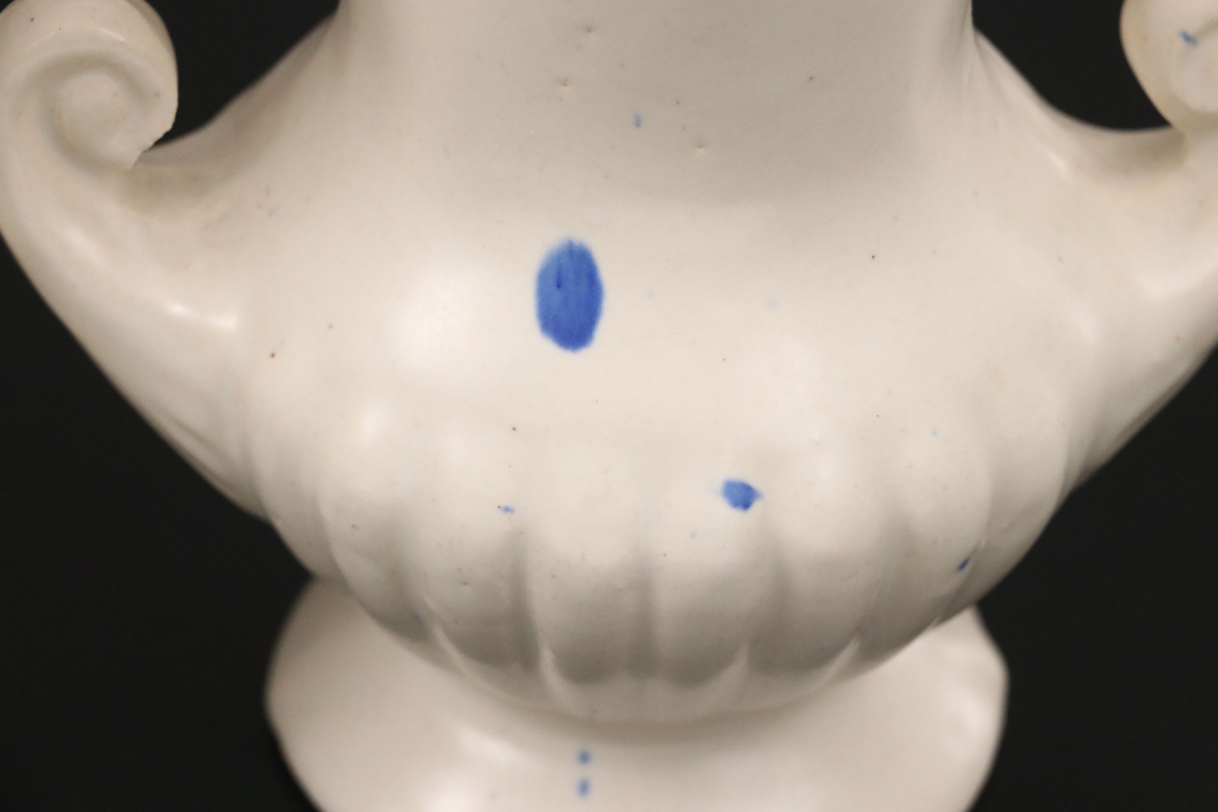 McCoy Pottery White Art Deco Style Double-Handled Vases