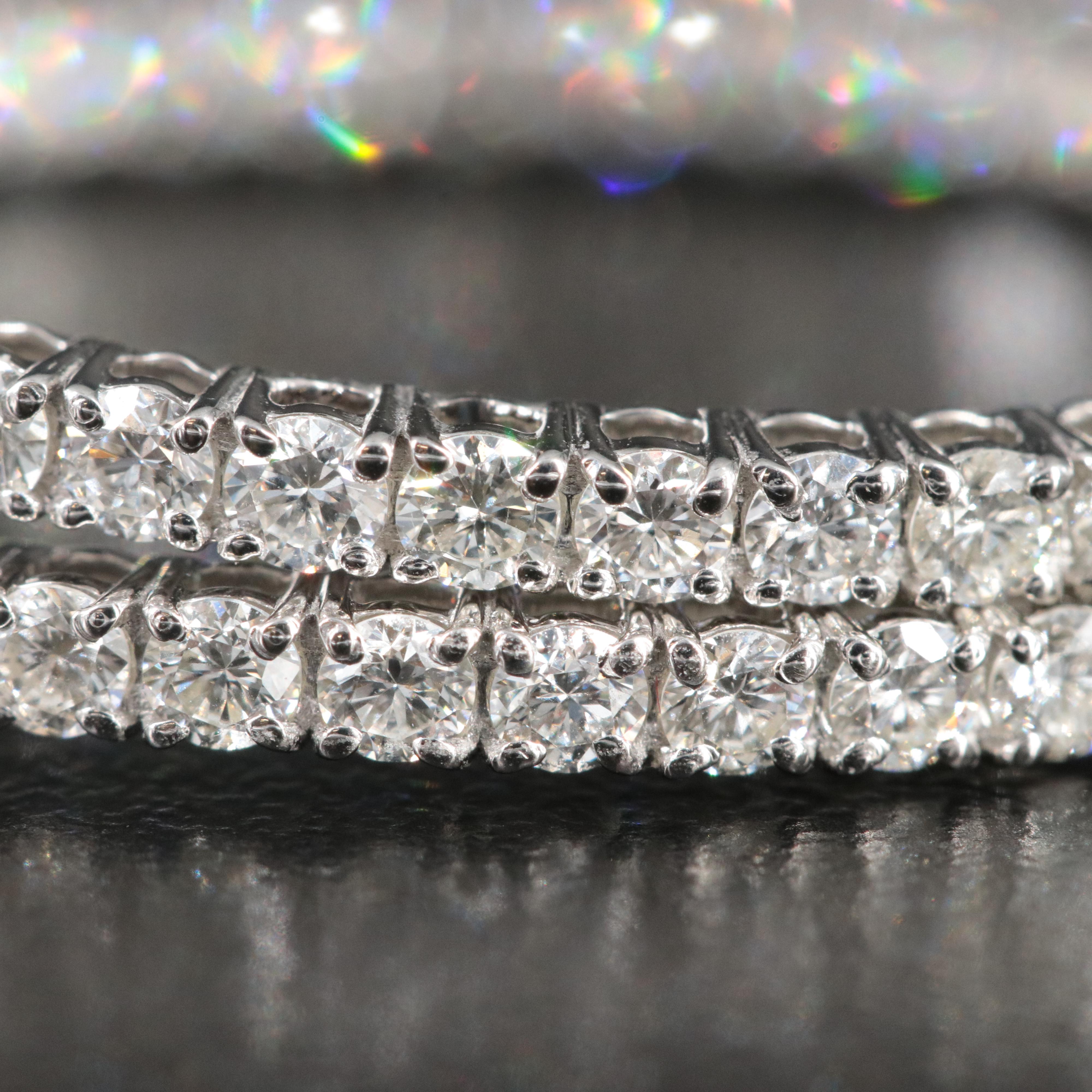 Platinum 2.86 CTW Diamond Inside-Out Hoop Earrings