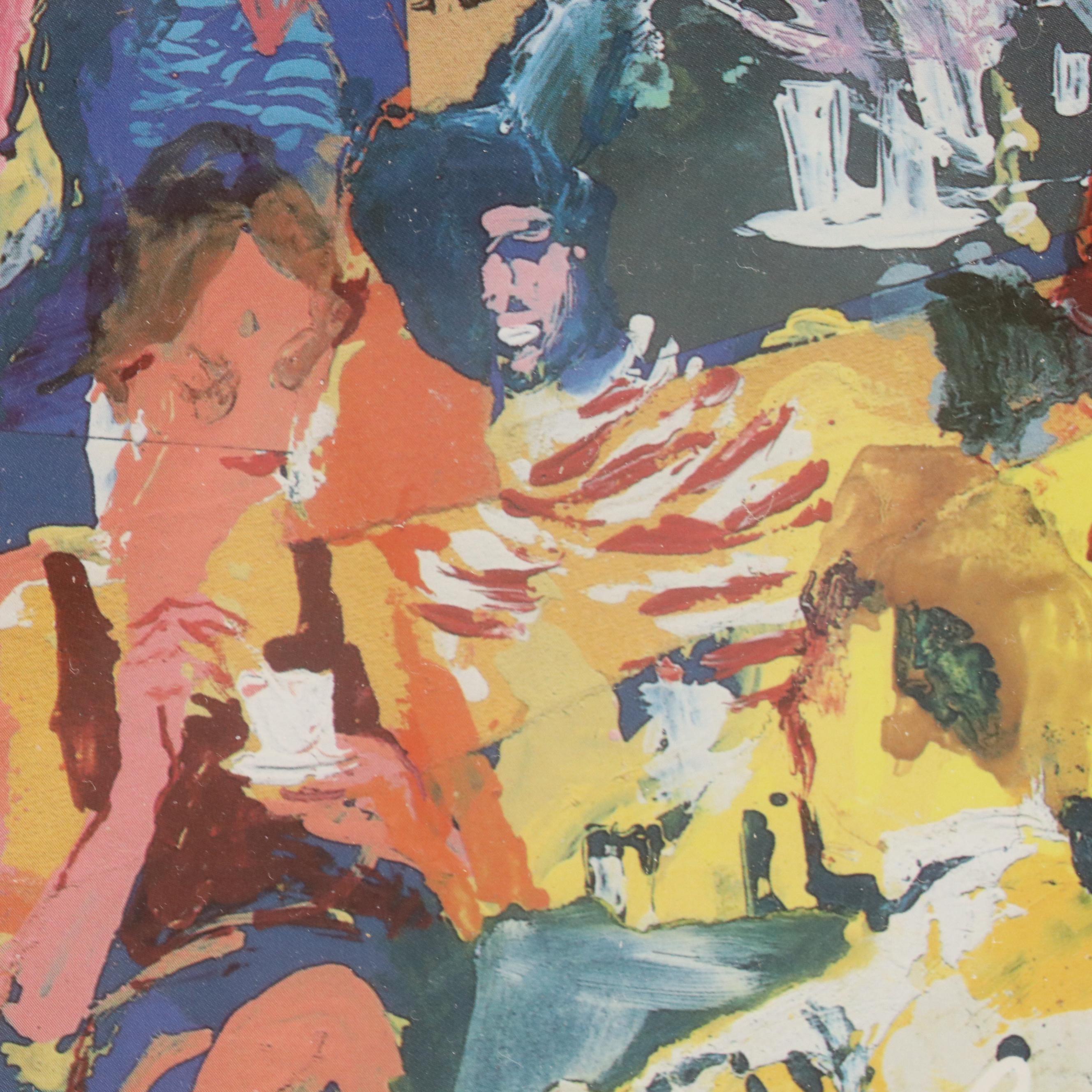 LeRoy Neiman Expressionist Offset Lithograph "Piazza del Popolo - Rome," 1988