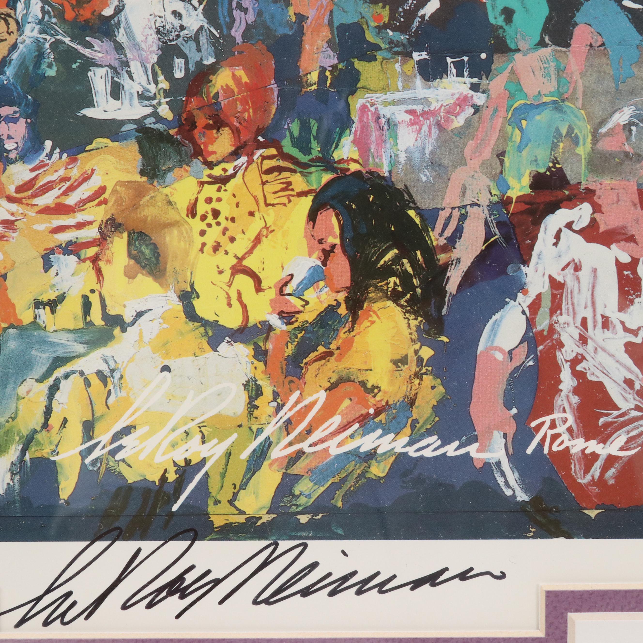 LeRoy Neiman Expressionist Offset Lithograph "Piazza del Popolo - Rome," 1988