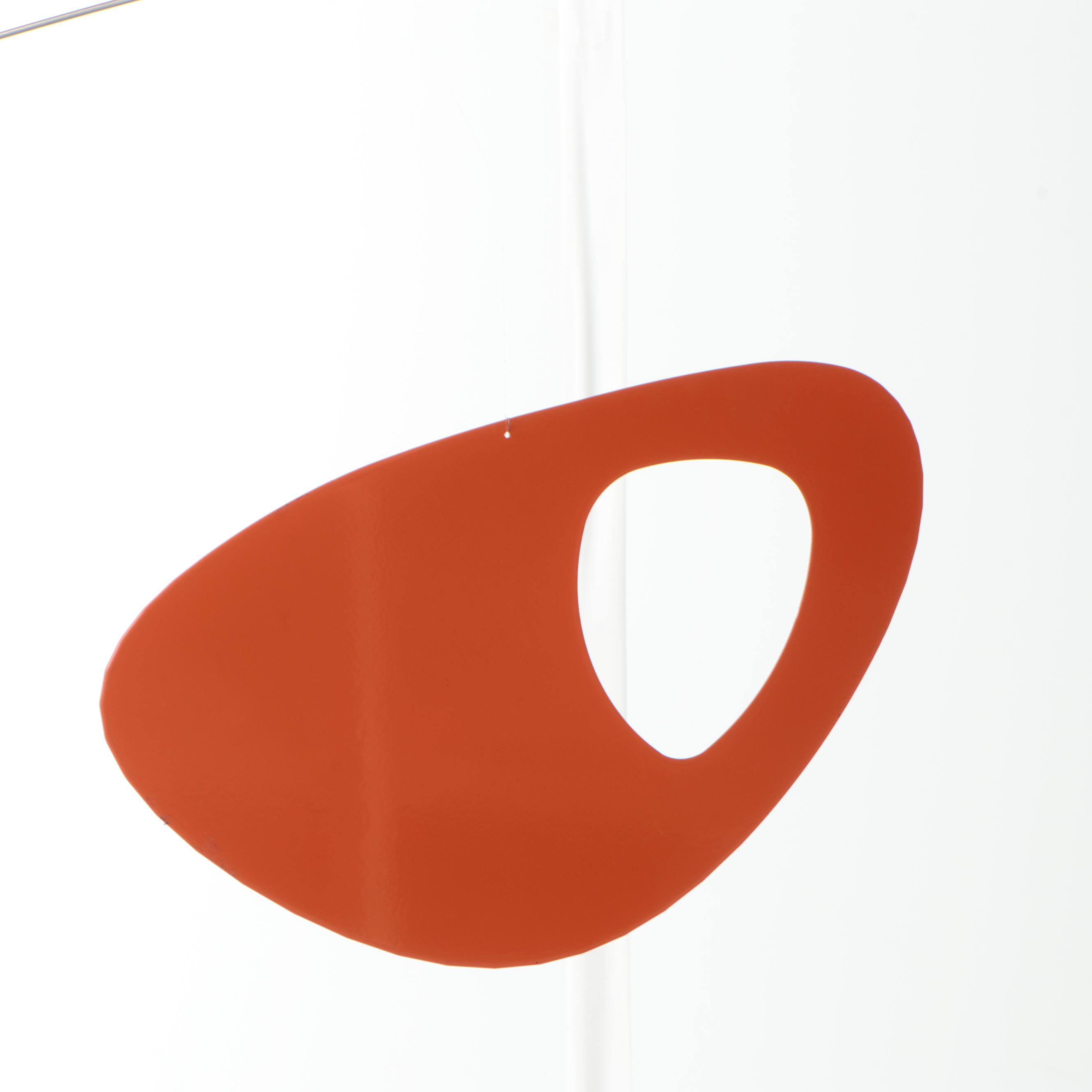 Orange Hanging Kinetic Mobile, Style of Alexander Calder, Late 20th/21st C.