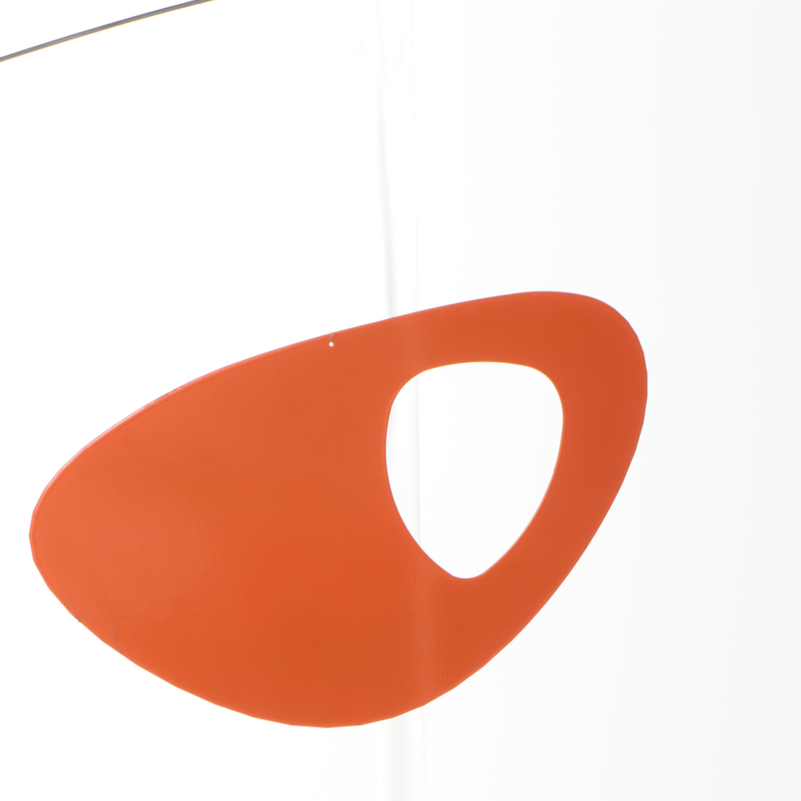 Orange Hanging Kinetic Mobile, Style of Alexander Calder, Late 20th/21st C.