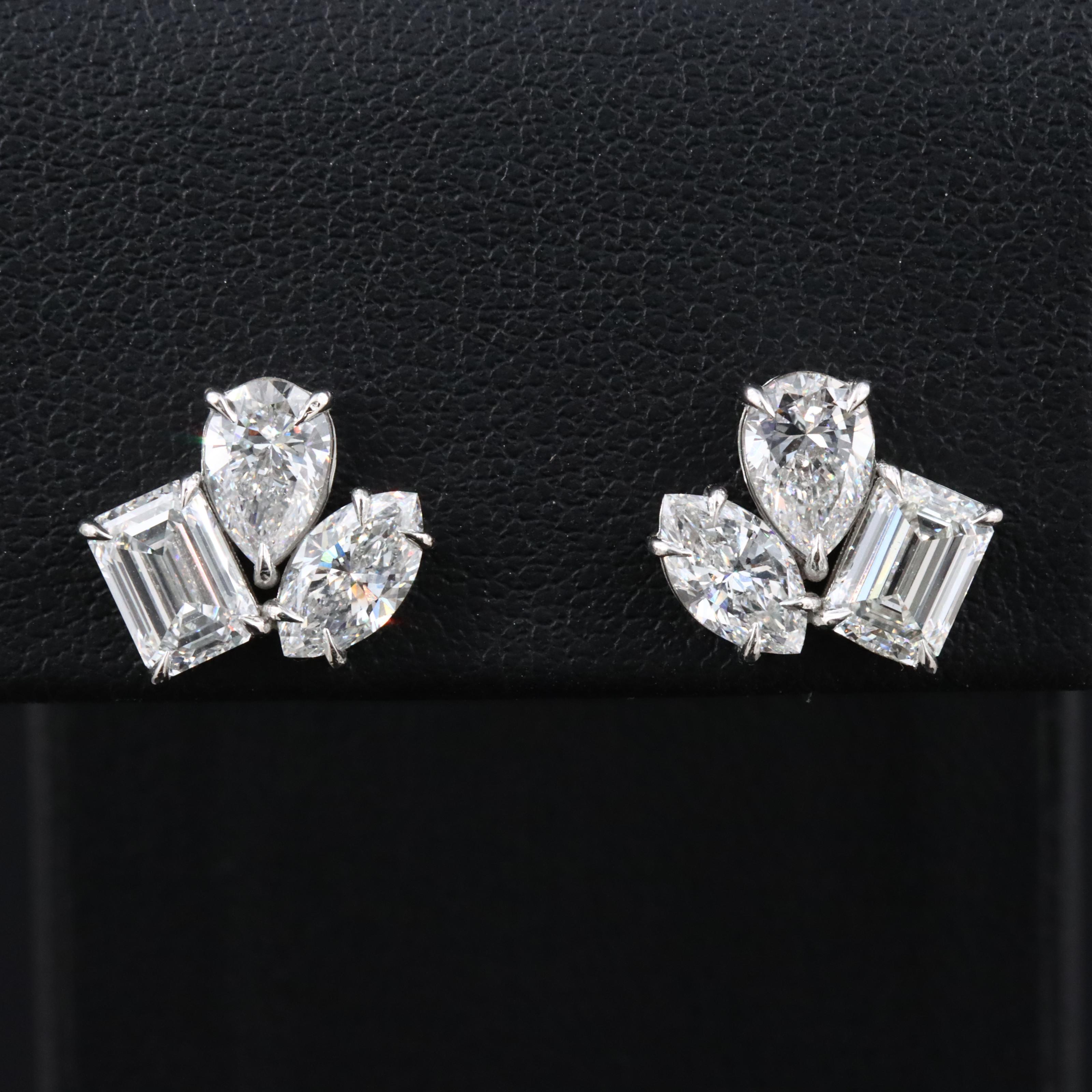 Platinum 3.01 CTW Lab Grown Diamond Earrings
