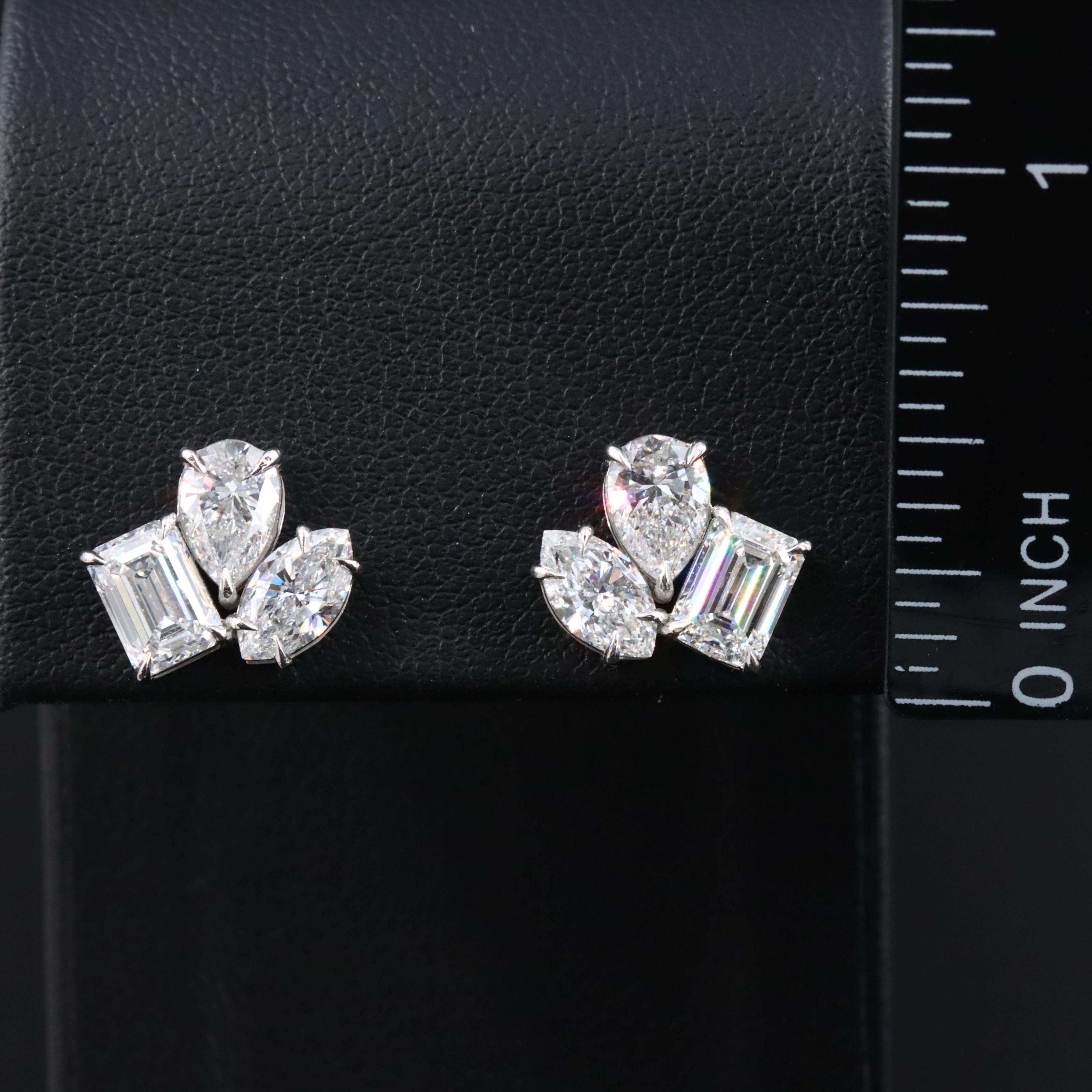 Platinum 3.01 CTW Lab Grown Diamond Earrings