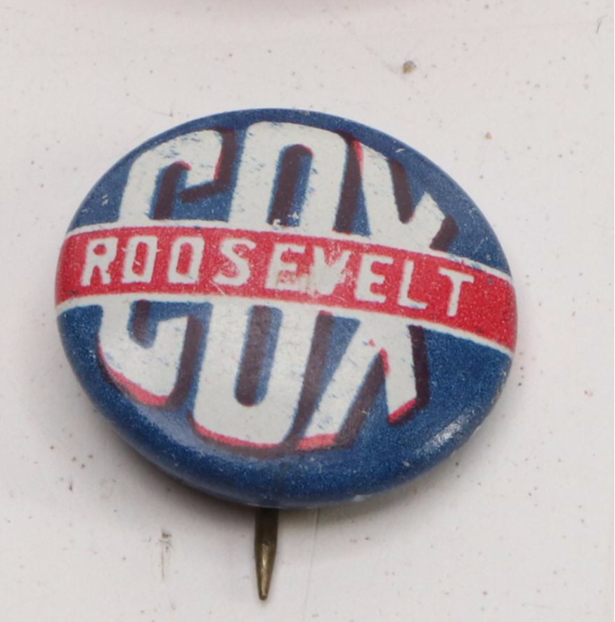 1908 Bryan & Kern Watch Fob with Woodrow Wilson Postage Stamp and Other Pinbacks