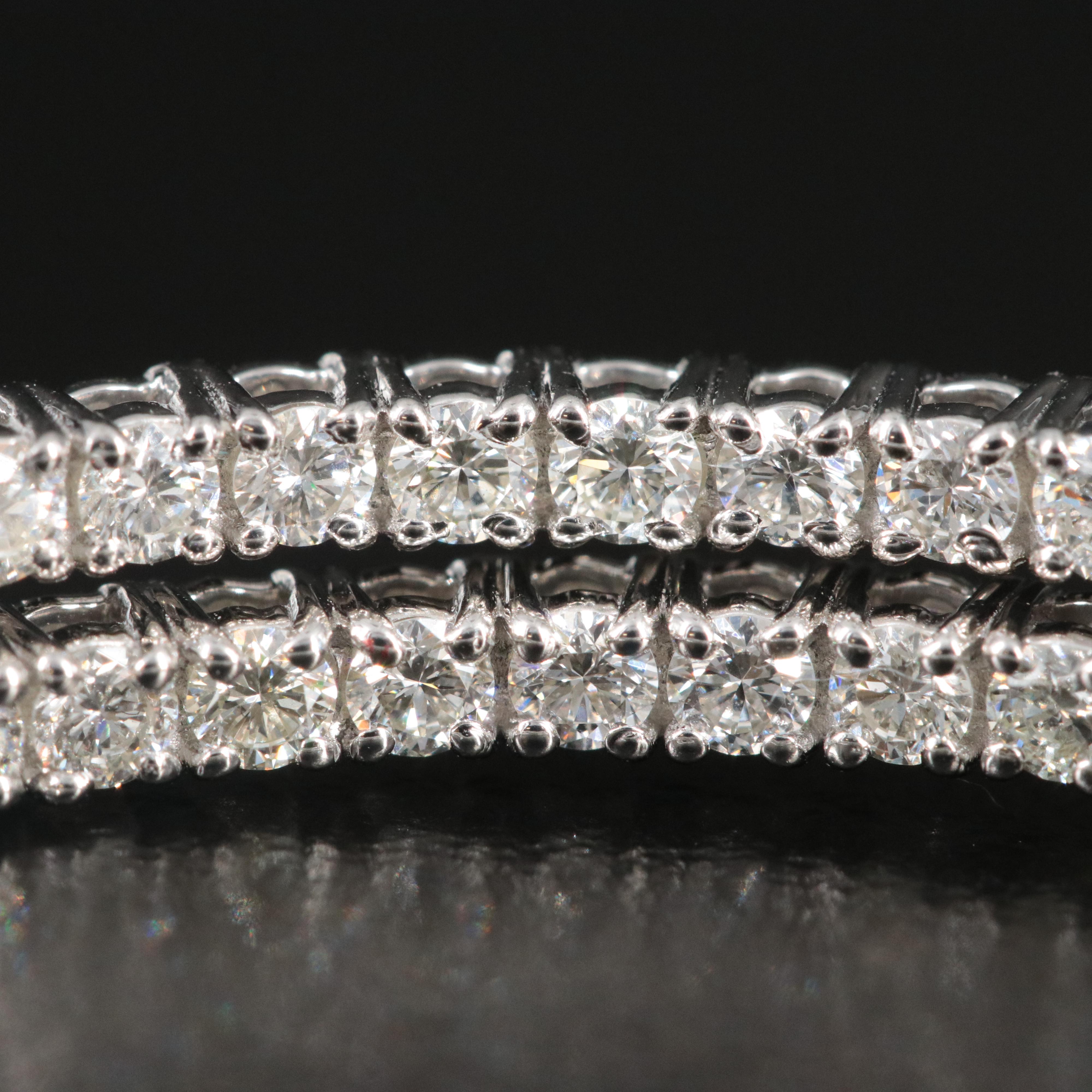 Platinum 2.67 CTW Diamond Inside-Out Hoop Earrings