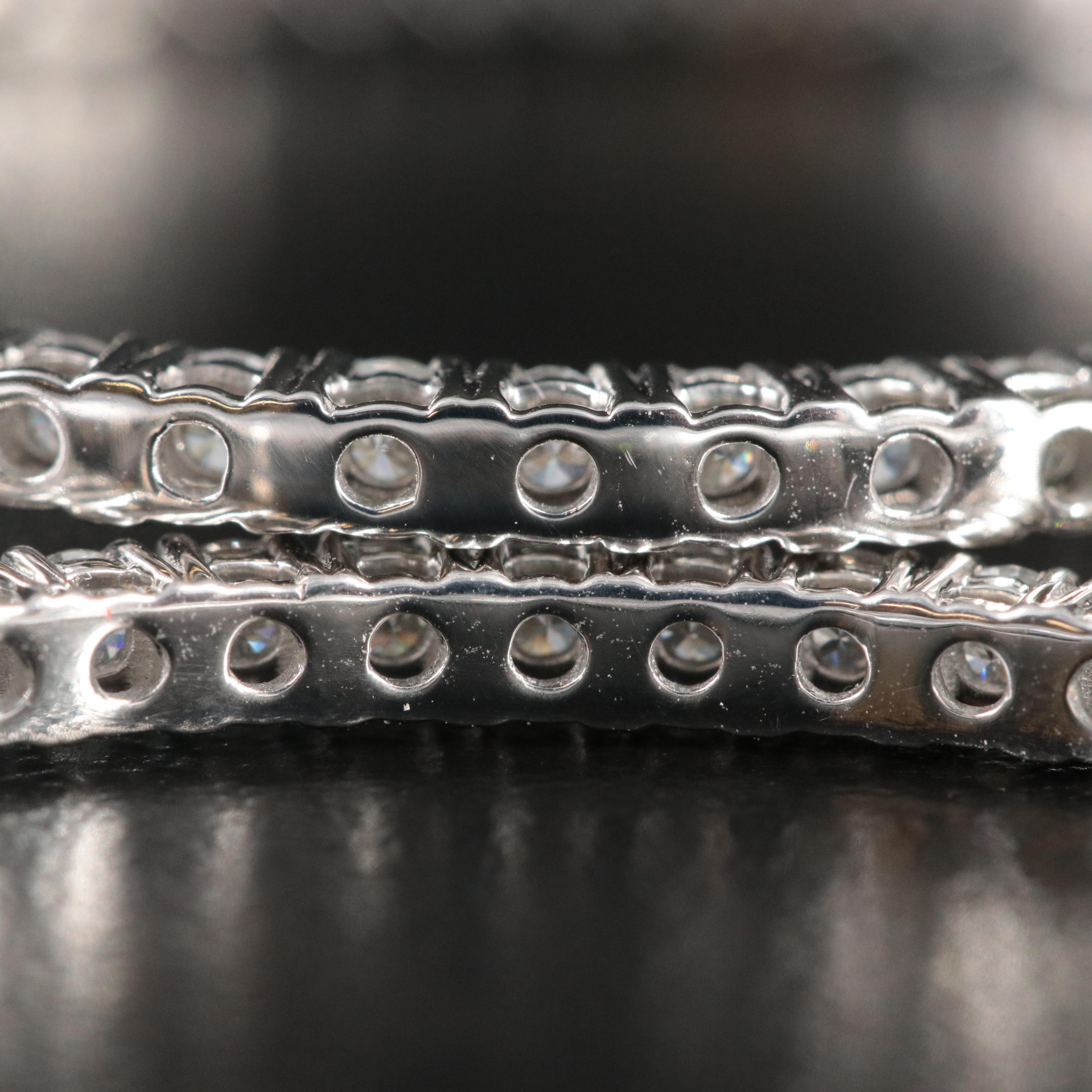 Platinum 2.67 CTW Diamond Inside-Out Hoop Earrings