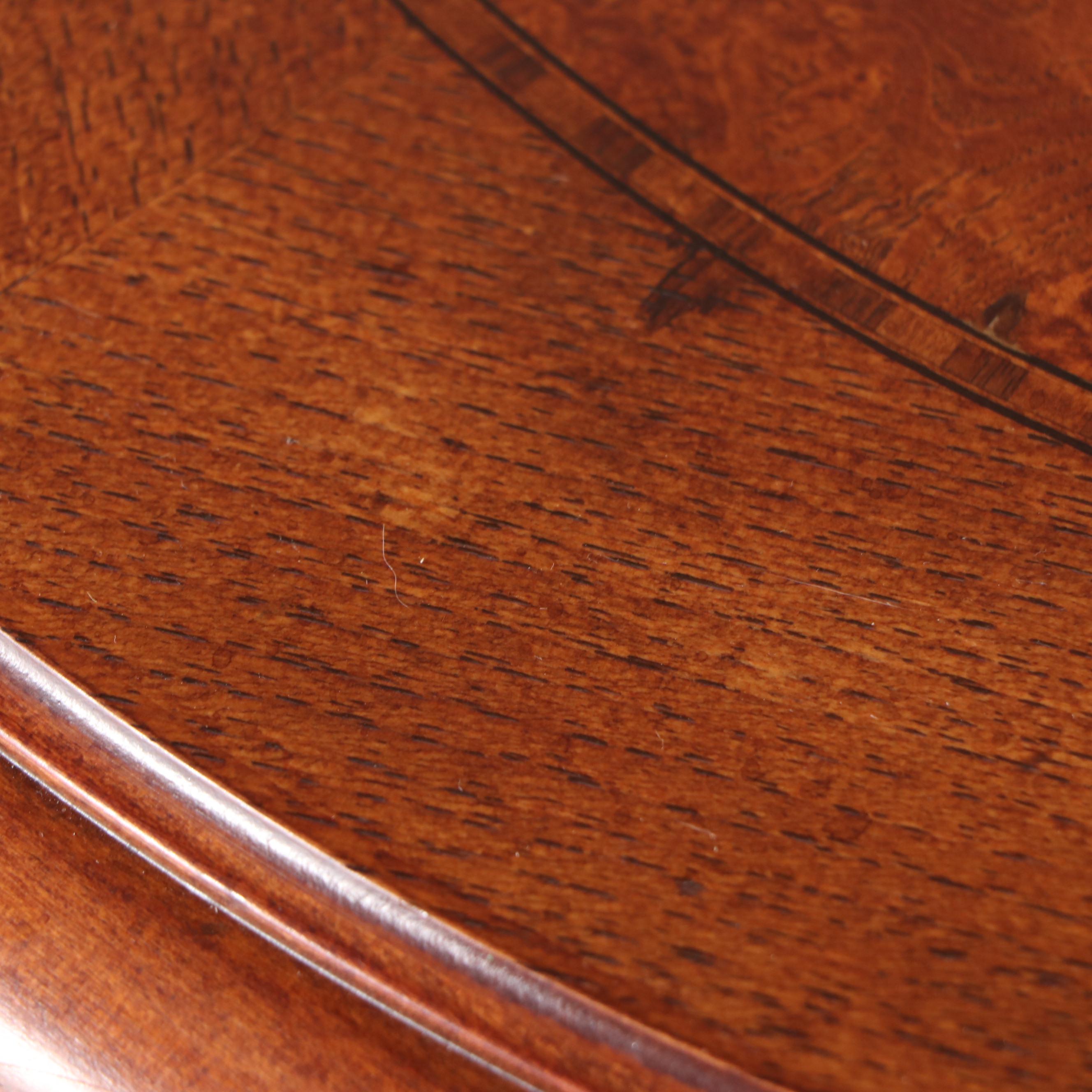 Thomasville Oval Side Table with Storage in Oak and Burl Wood