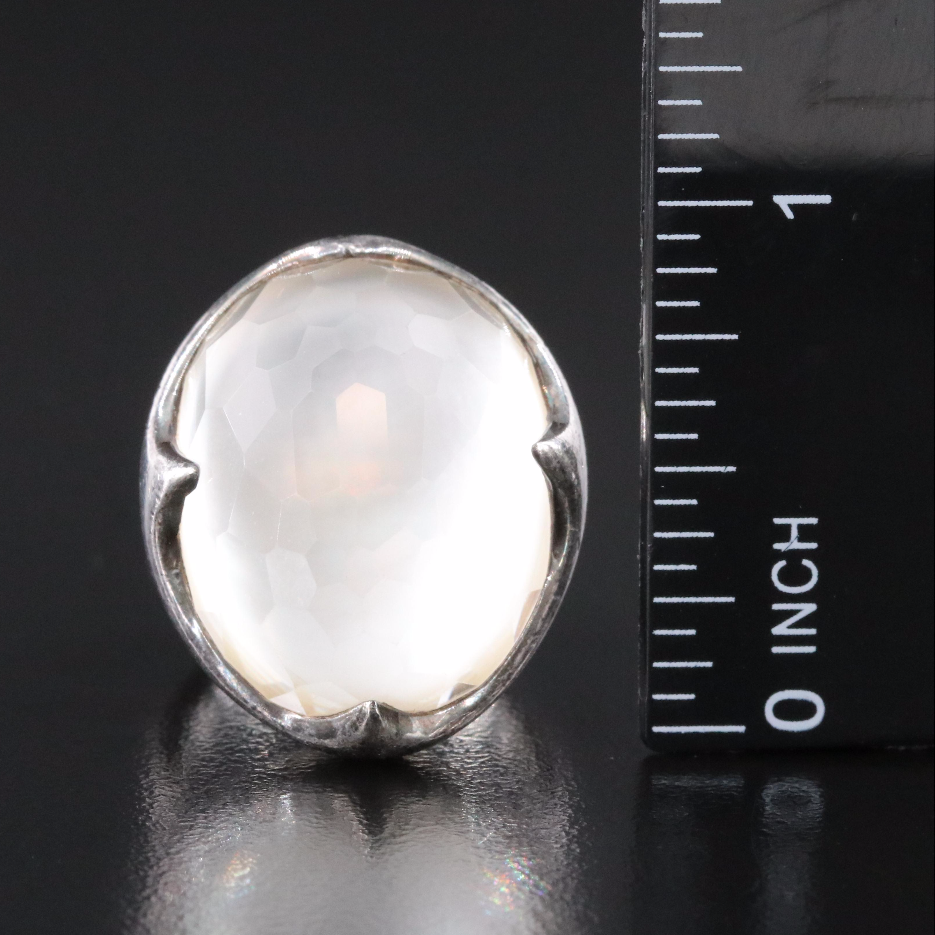 Ippolita Rock Candy Prince Sterling Quartz Mother of Pearl Doublet Ring