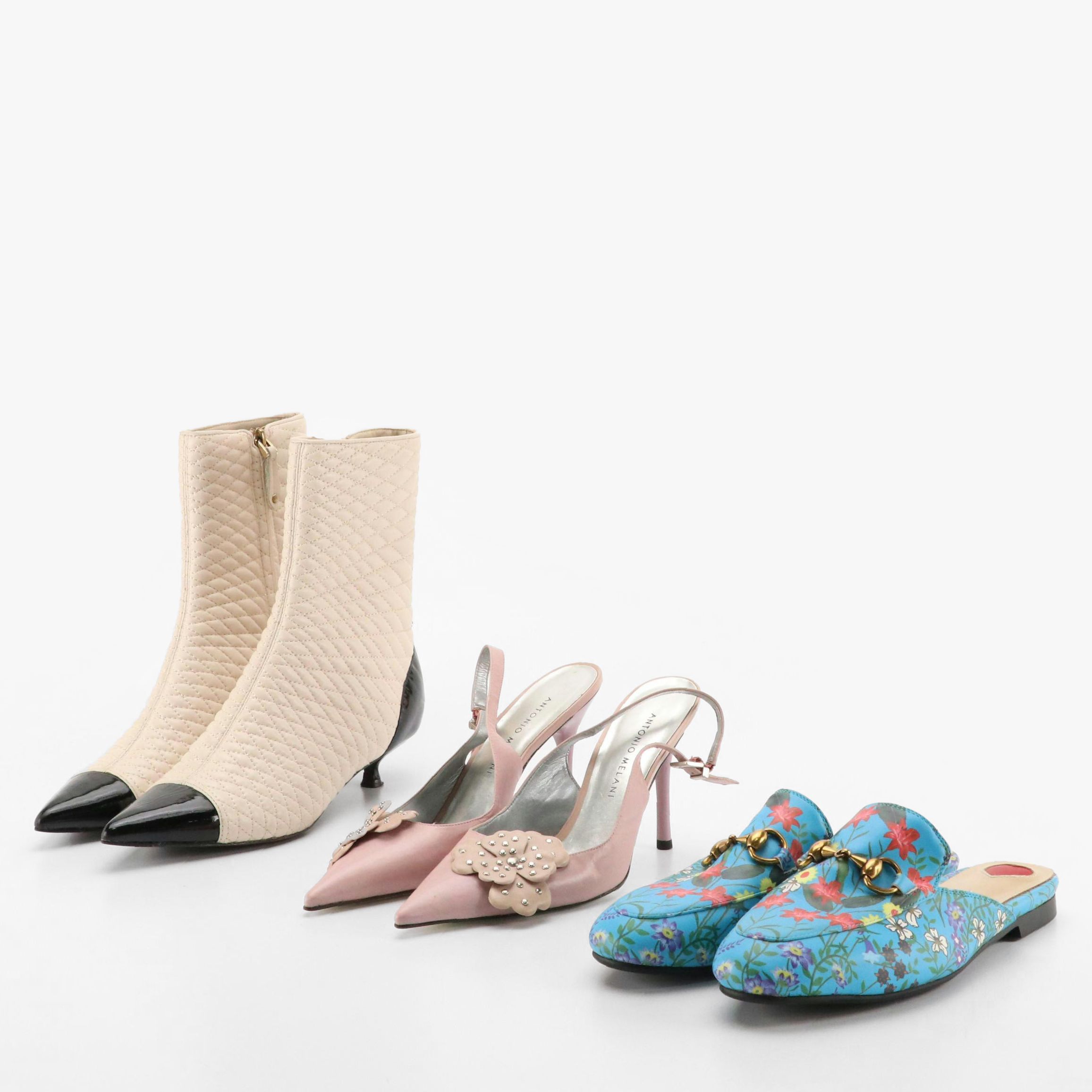 Antonio Melani Studded Floral Slingback Pumps, Bally Quilted Tremona Boots, More