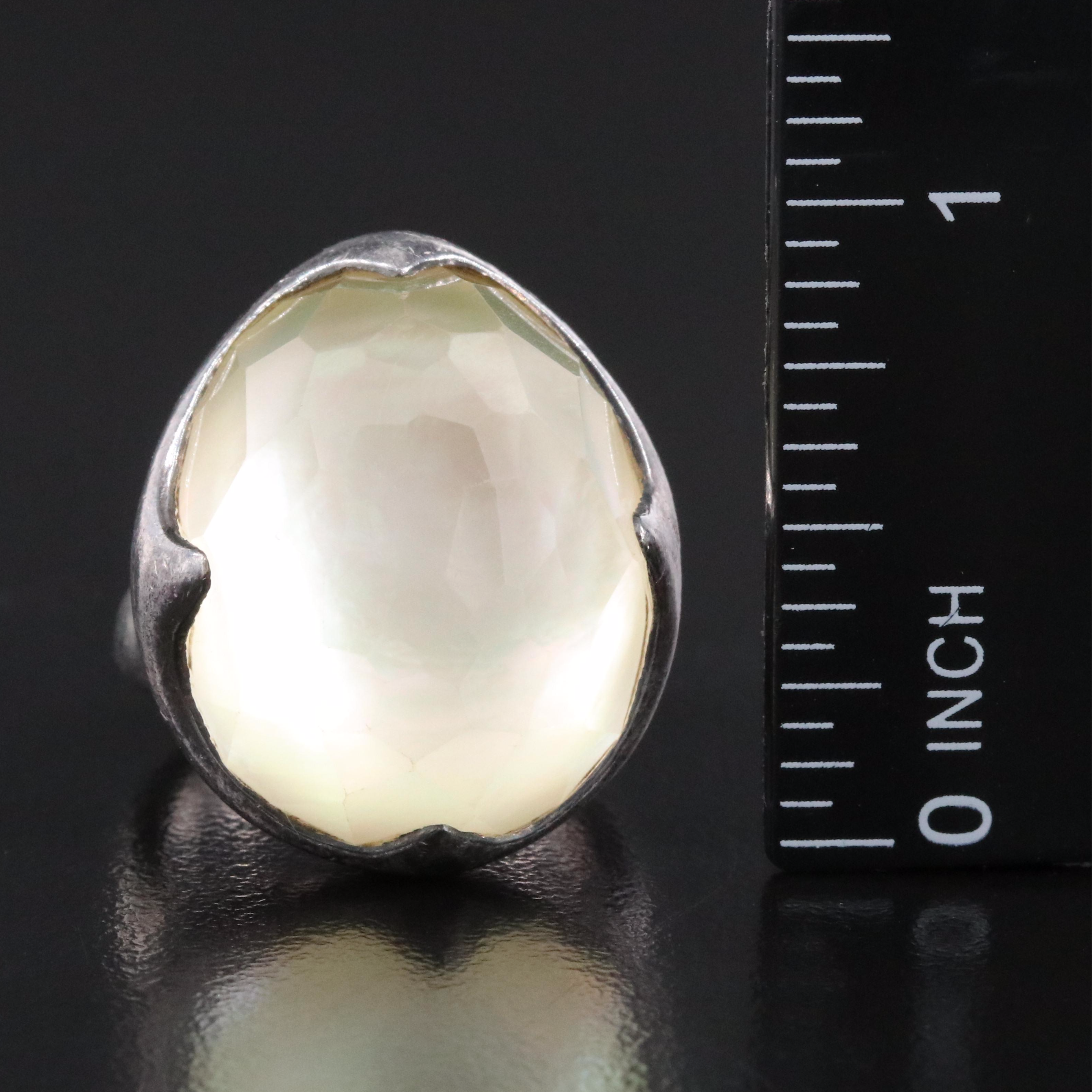 Ippolita Rock Candy Prince Sterling Quartz and Mother of Pearl Ring