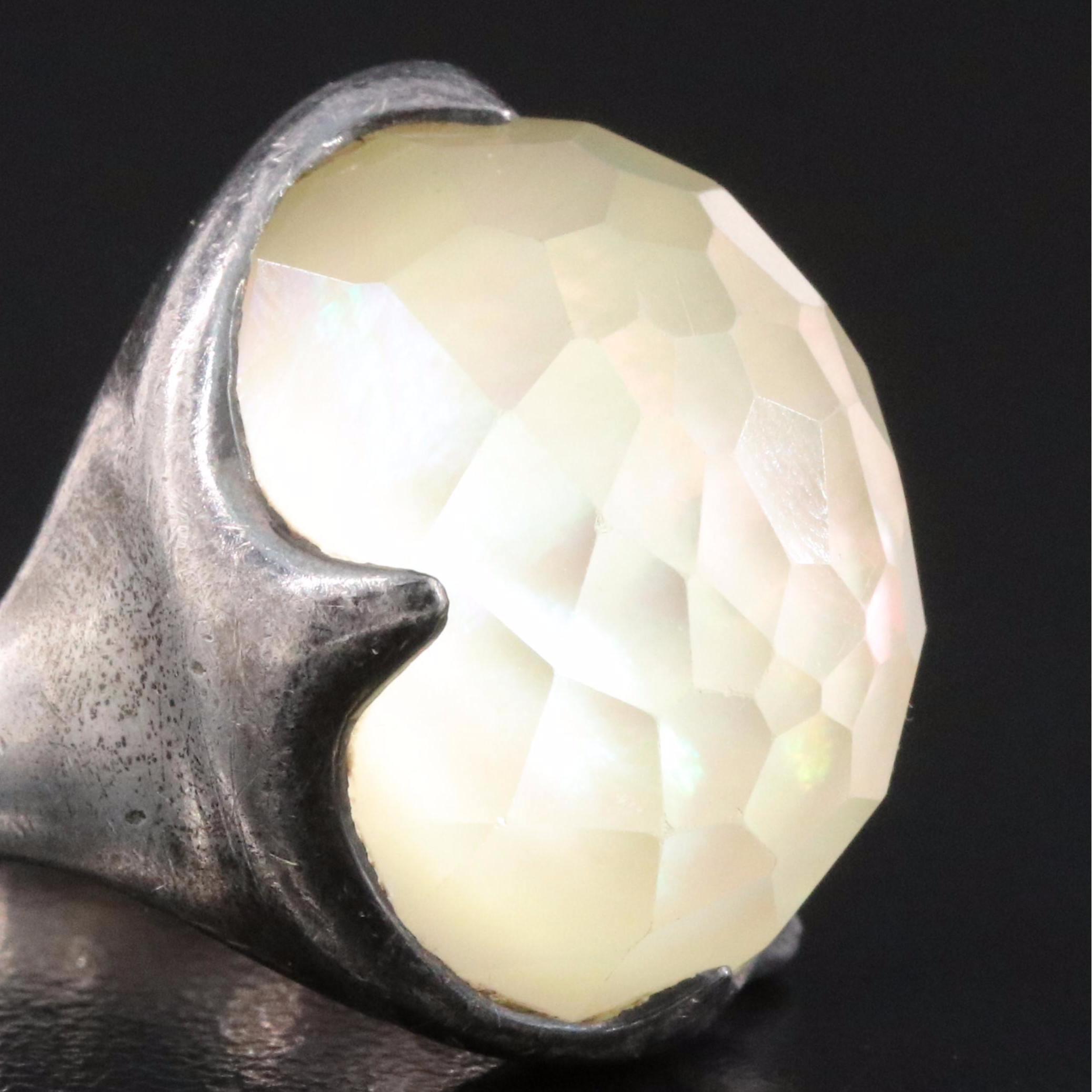 Ippolita Rock Candy Prince Sterling Quartz and Mother of Pearl Ring