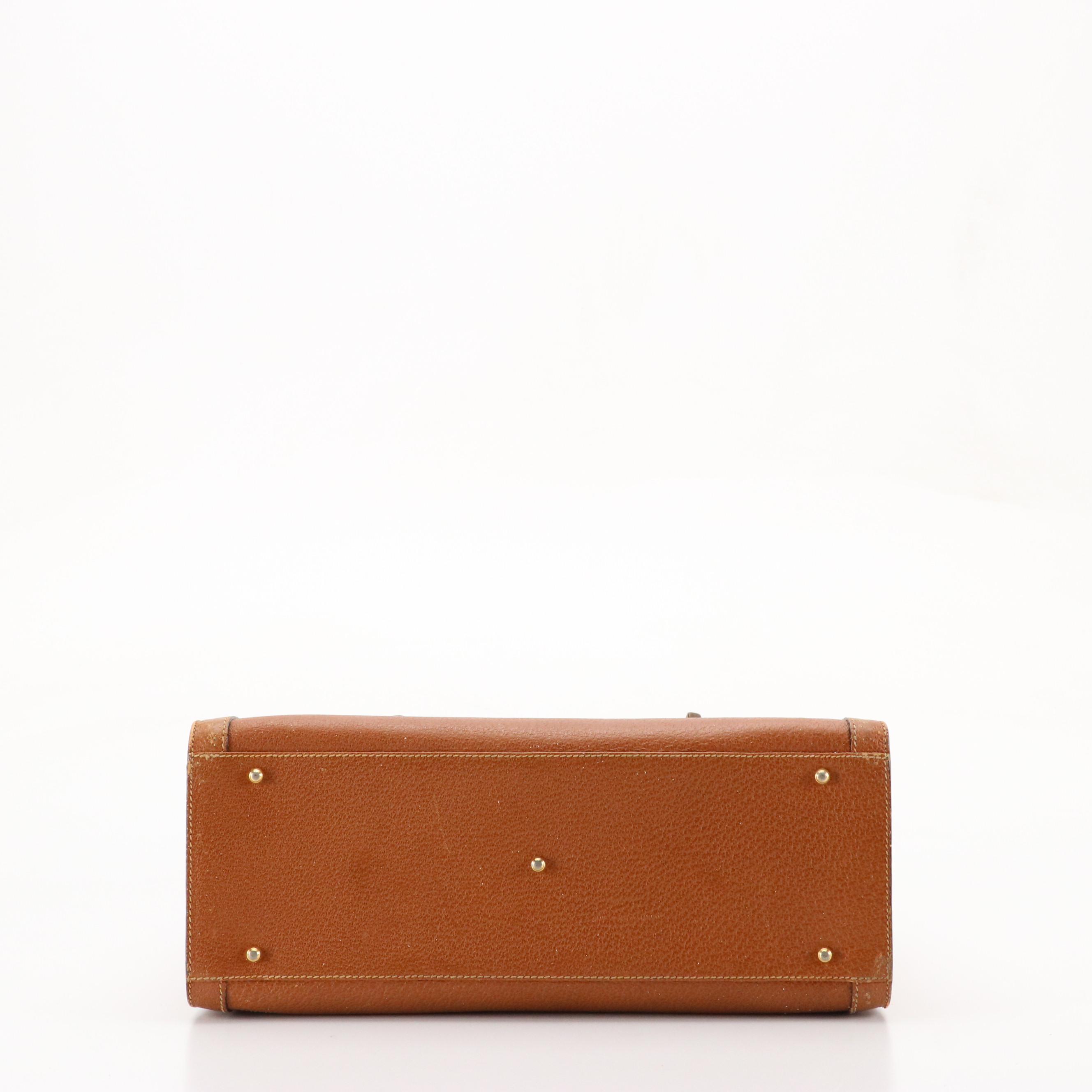 Gucci Large Diana Bamboo Handle Tote in Caramel Brown Cinghiale Leather