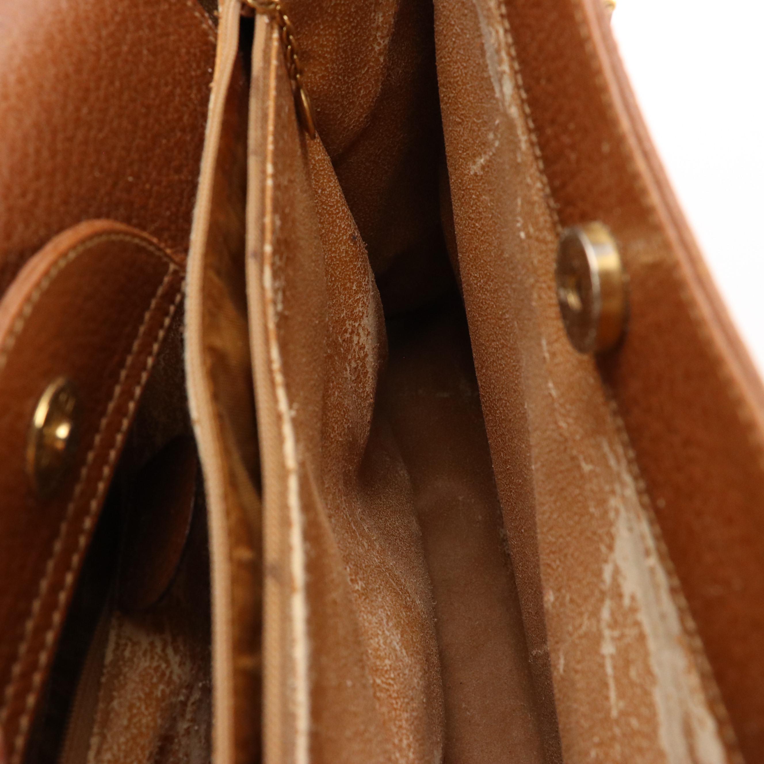 Gucci Large Diana Bamboo Handle Tote in Caramel Brown Cinghiale Leather