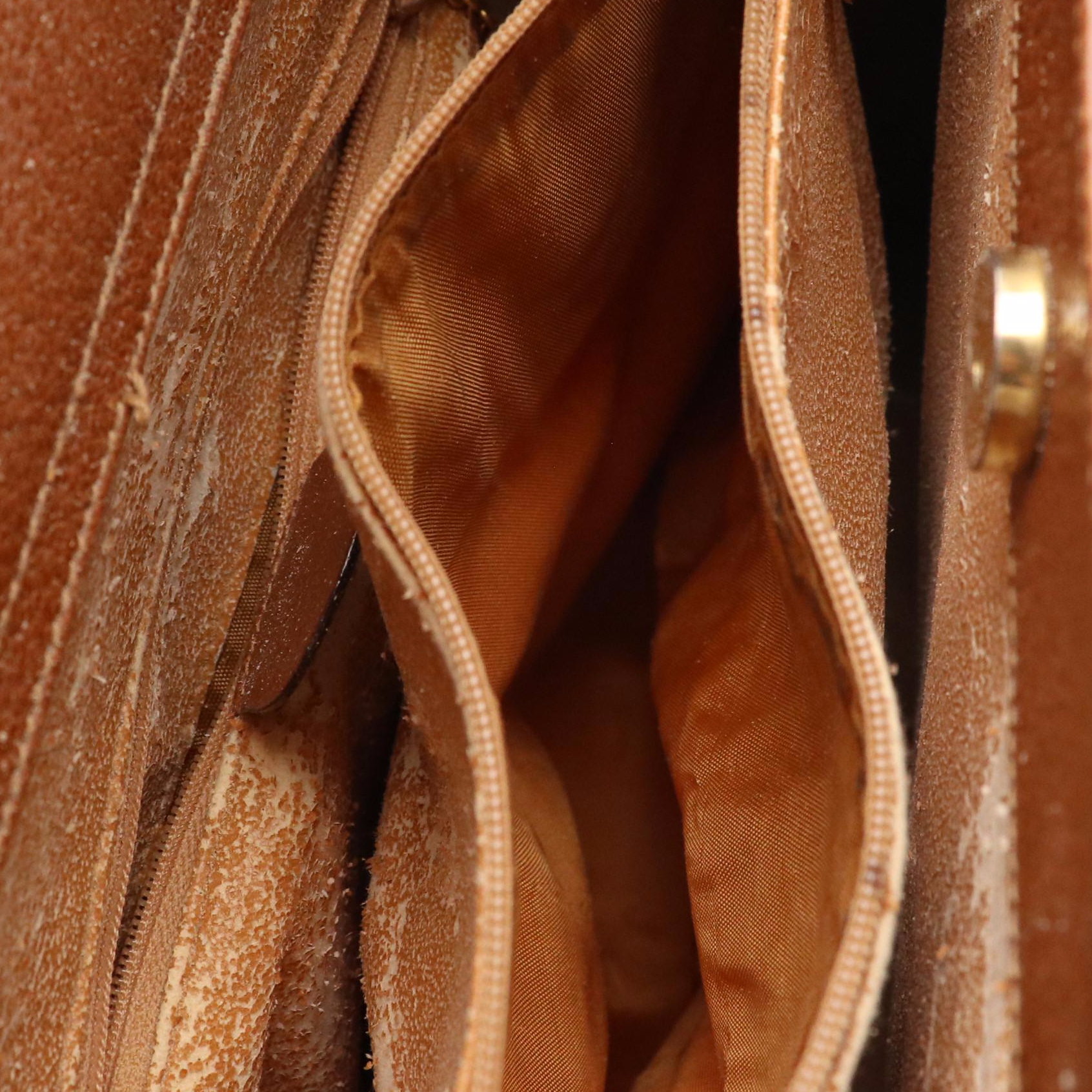 Gucci Large Diana Bamboo Handle Tote in Caramel Brown Cinghiale Leather