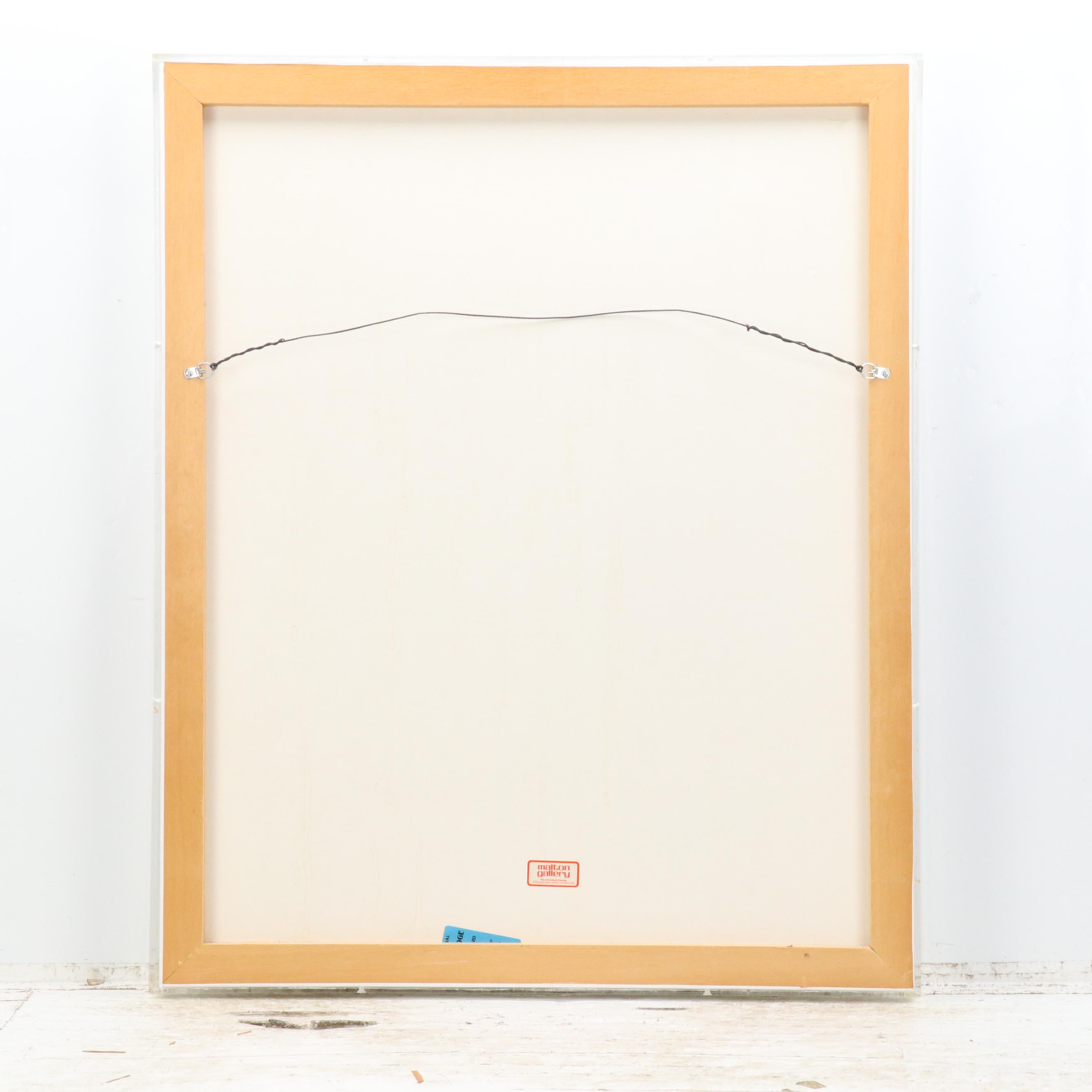 Abstract Mixed Media Pulp Painting with Wooden Dowels