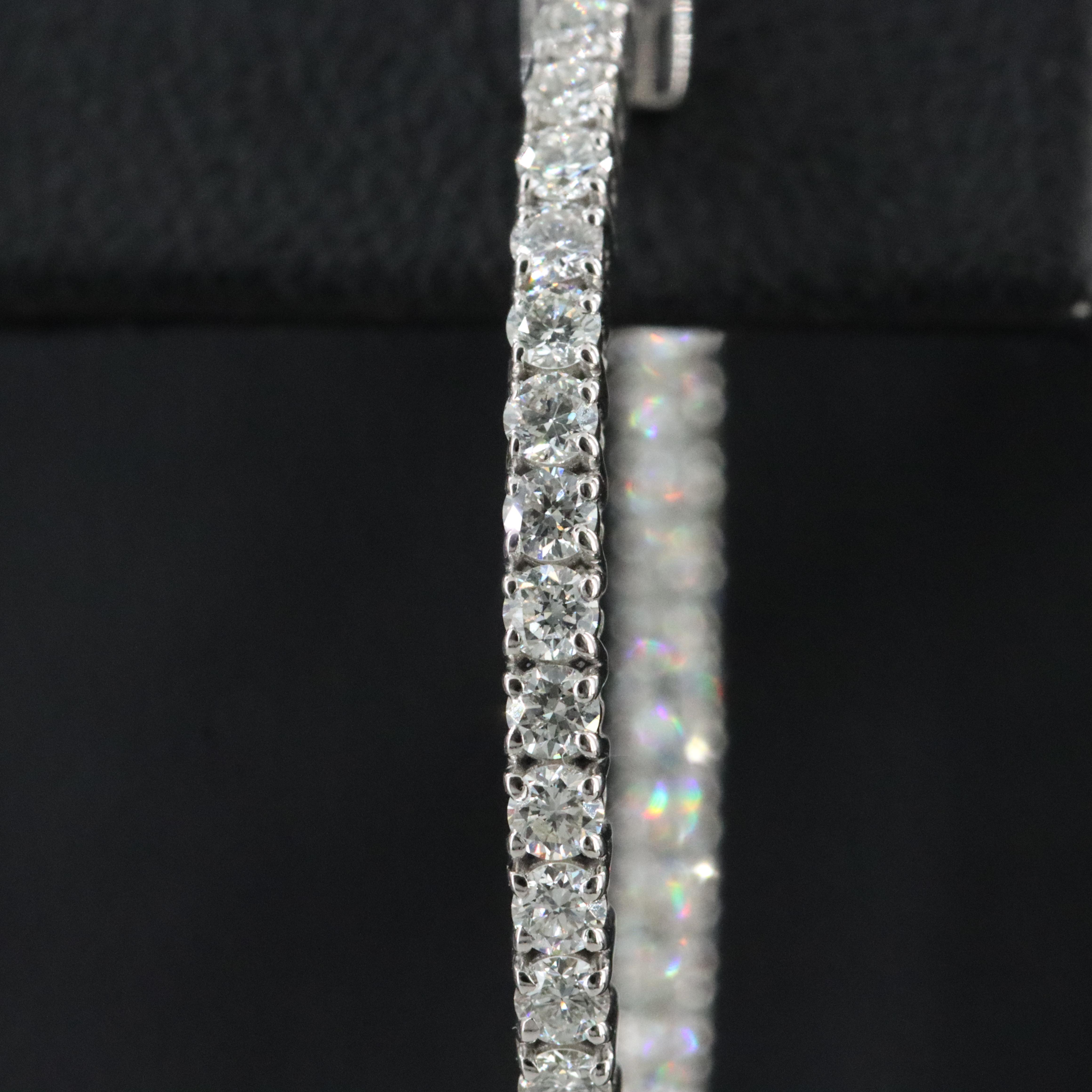 Platinum 1.87 CTW Diamond Inside-Out Hoop Earrings