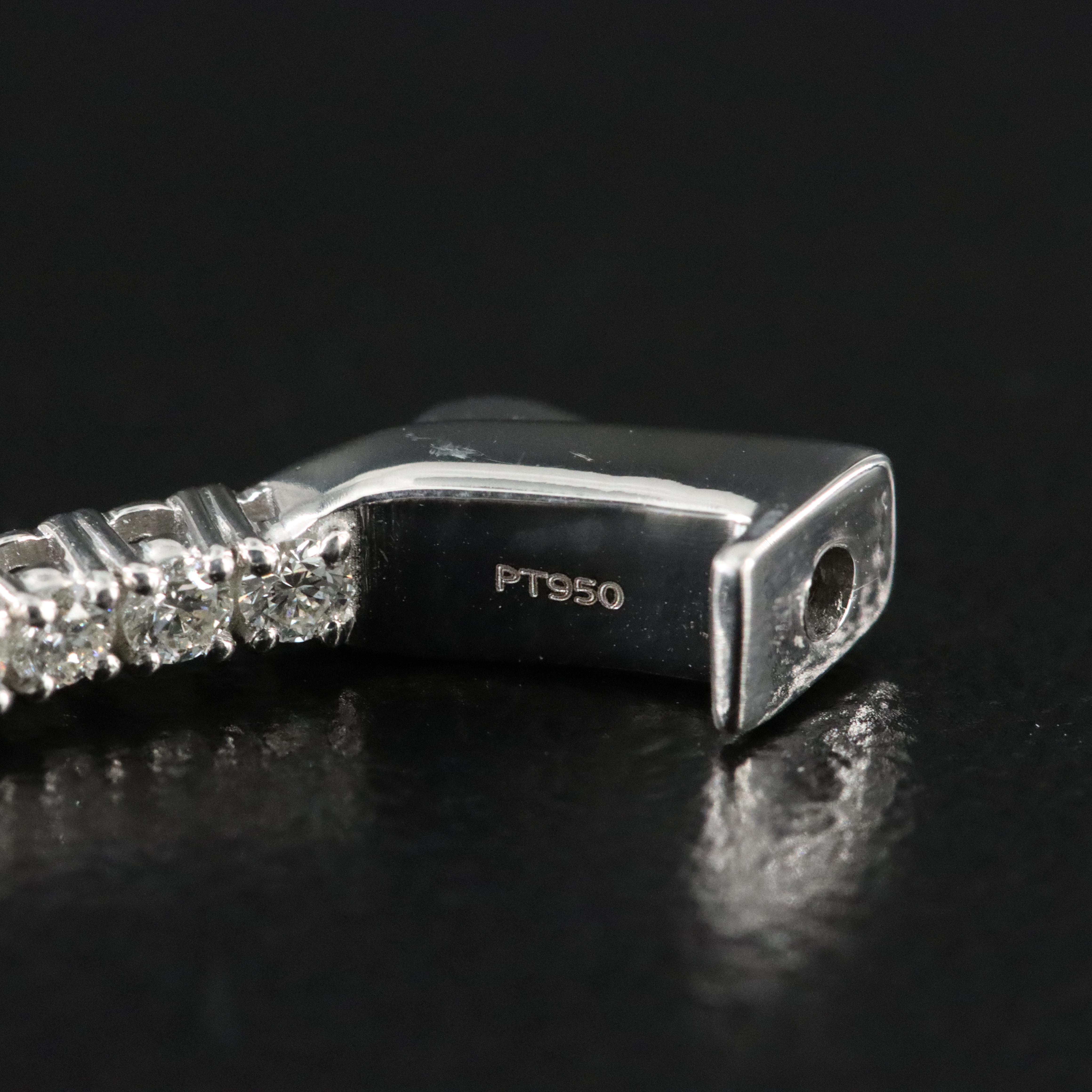 Platinum 1.87 CTW Diamond Inside-Out Hoop Earrings