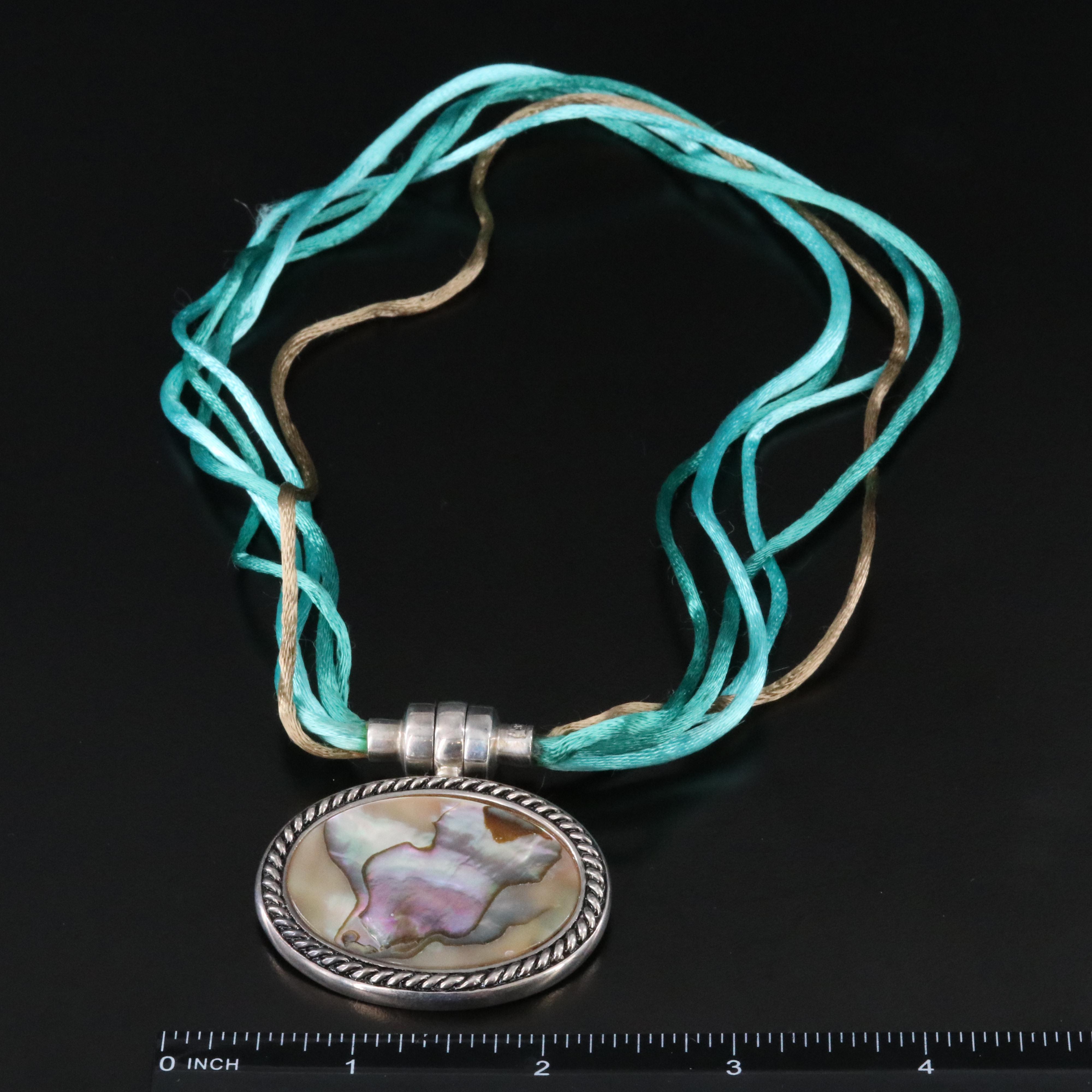 Joseph Esposito Sterling Abalone Necklace