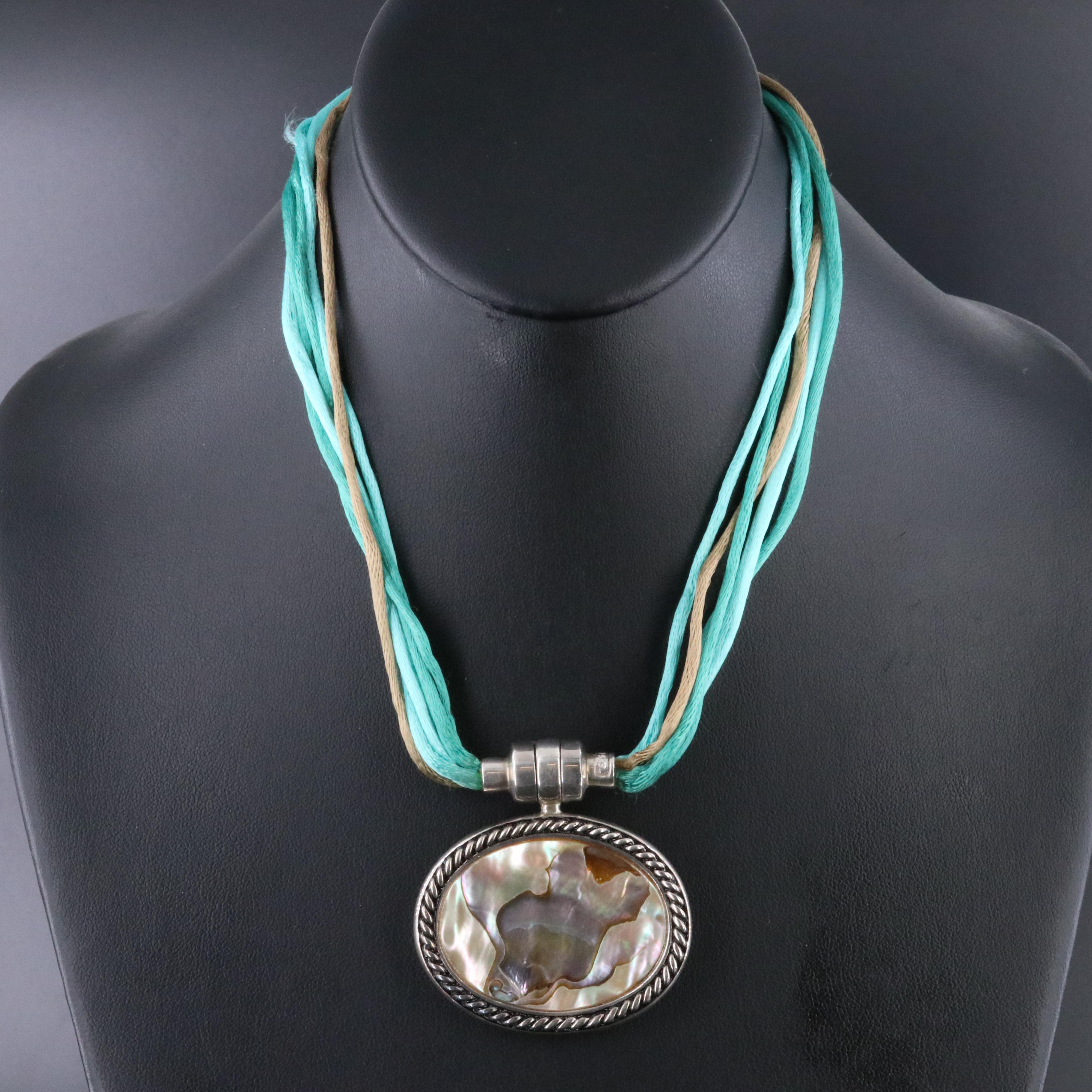 Joseph Esposito Sterling Abalone Necklace