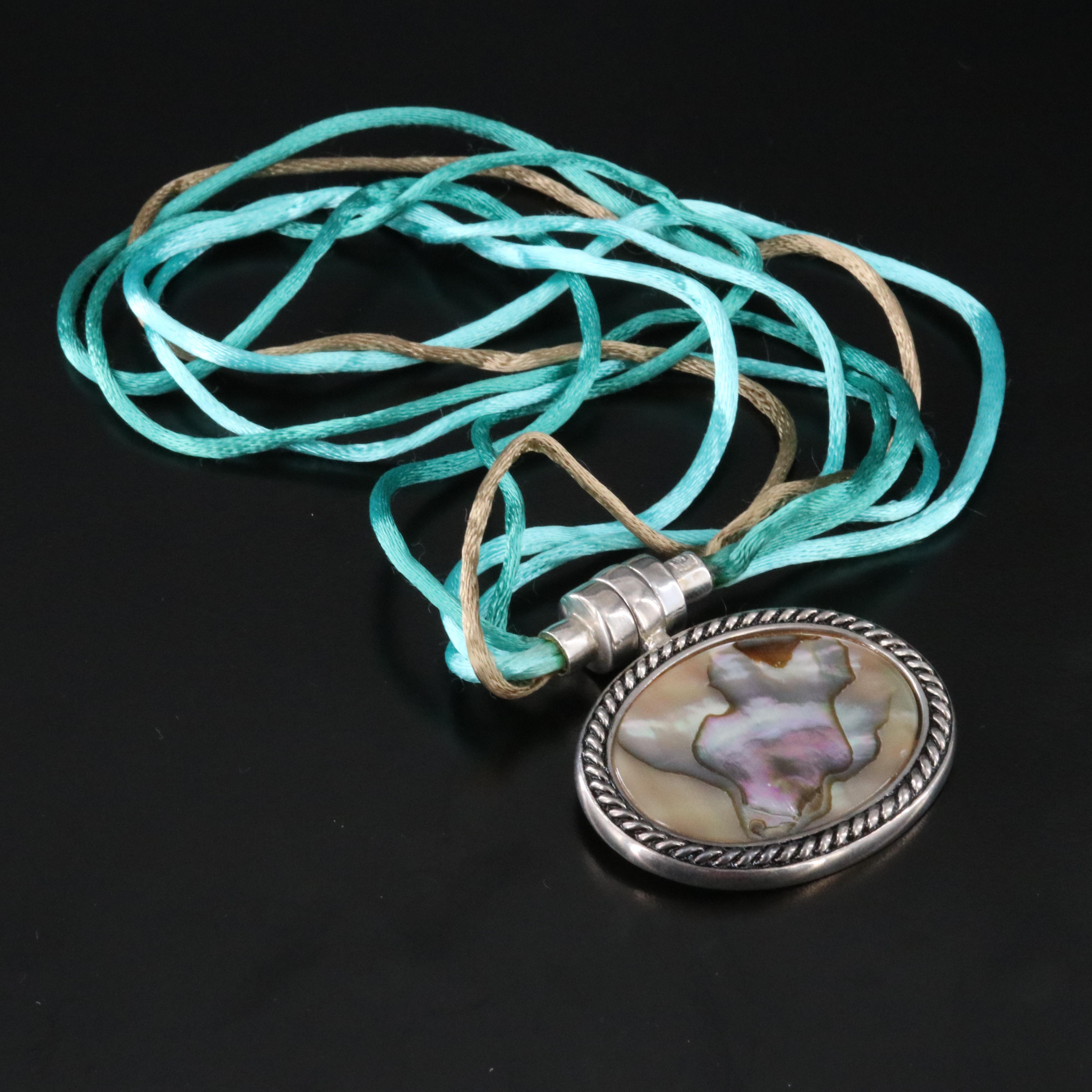 Joseph Esposito Sterling Abalone Necklace
