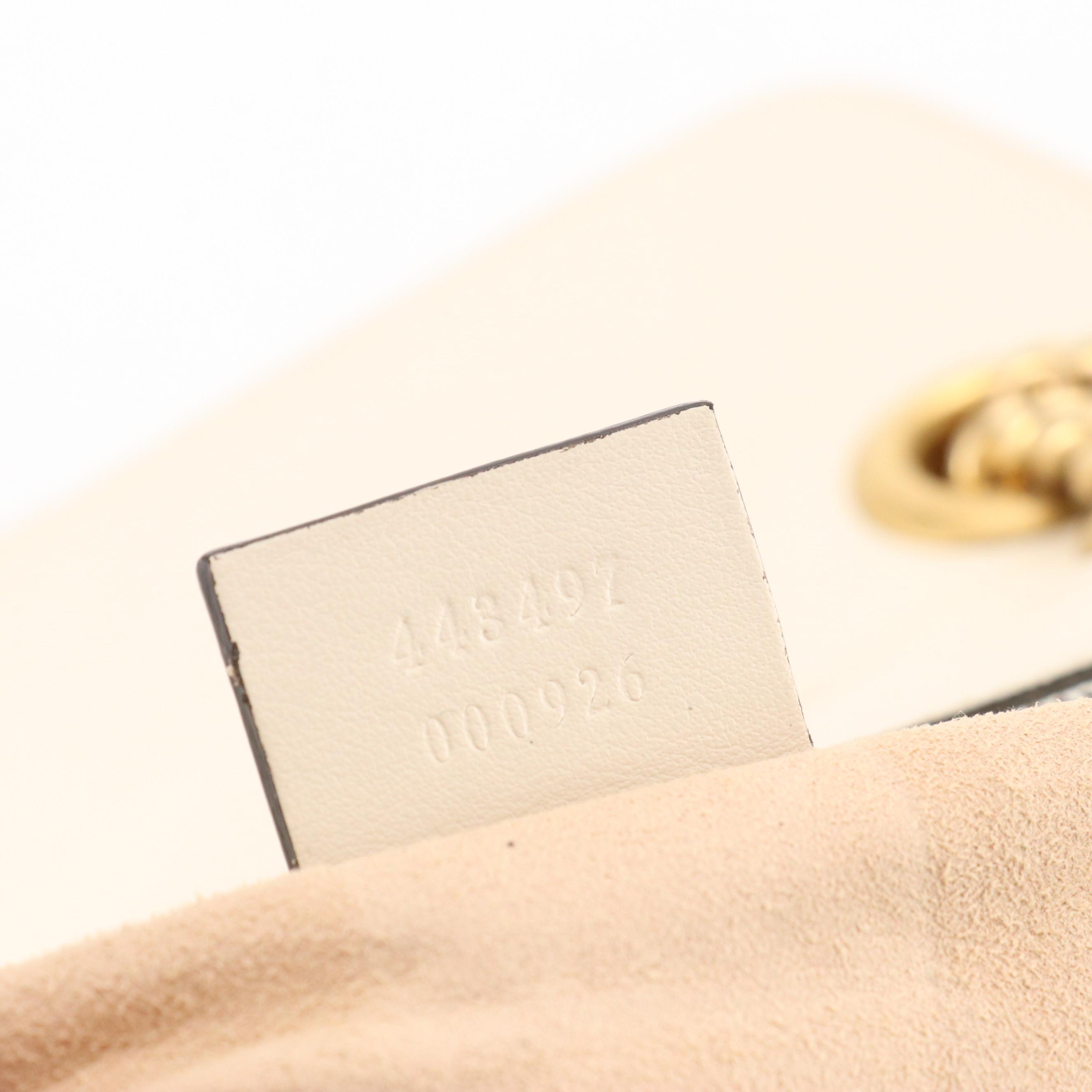 Gucci Marmont Two Way Bag in Neutral Matelassé Leather