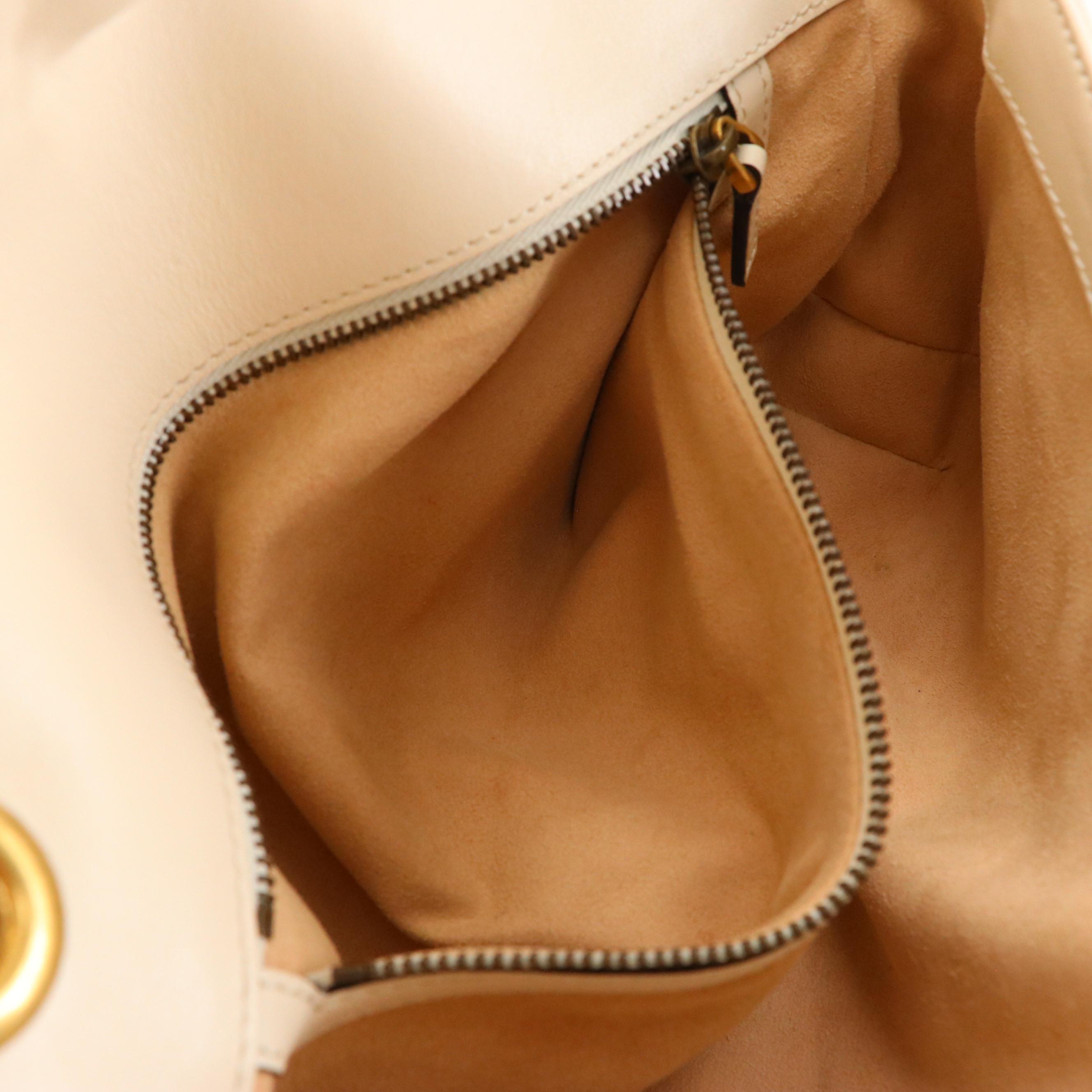 Gucci Marmont Two Way Bag in Neutral Matelassé Leather