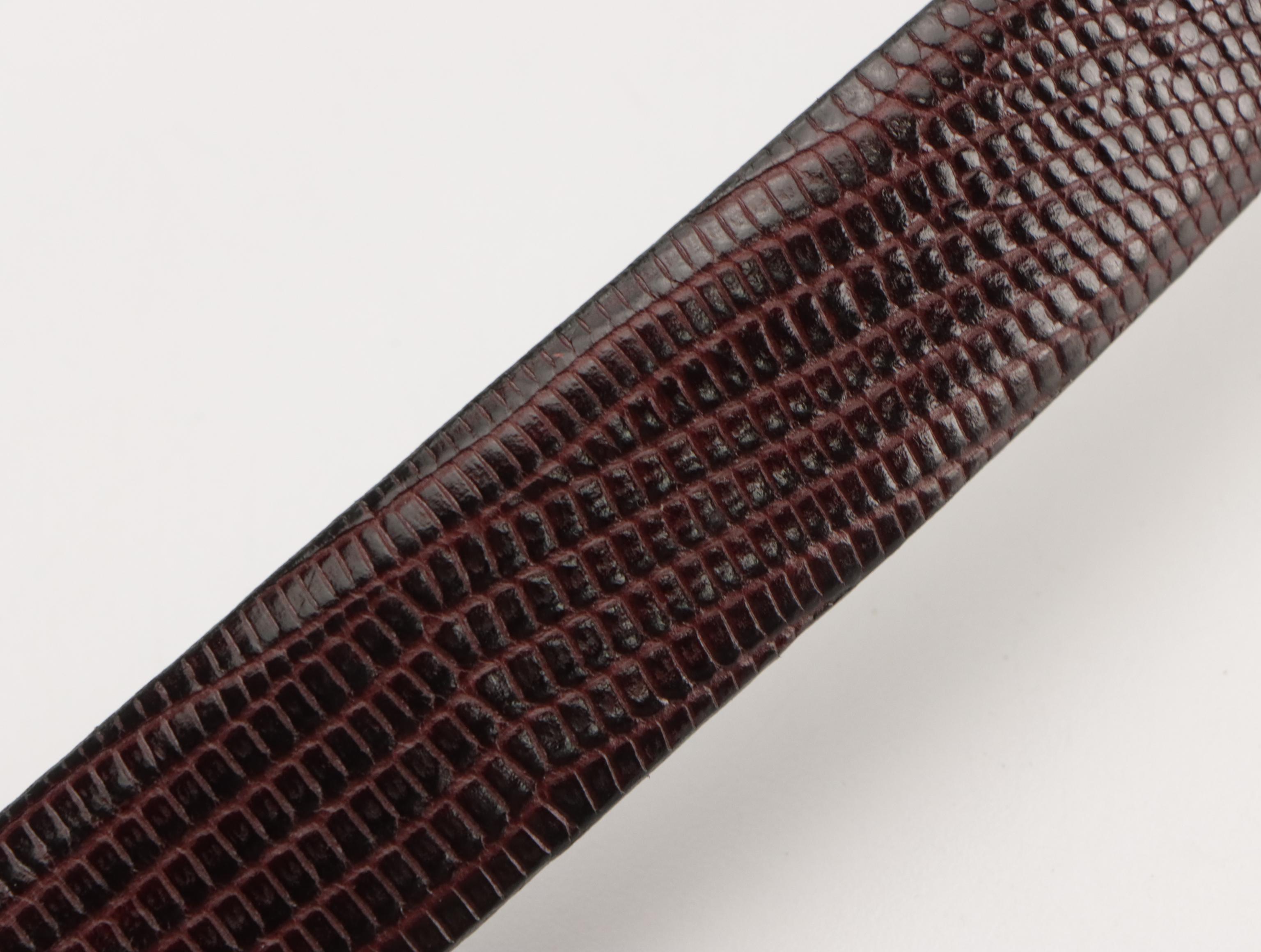 Worth Shiny Croc Embossed, Lizardskin, and More Leather Belts, Other Jewel Belt