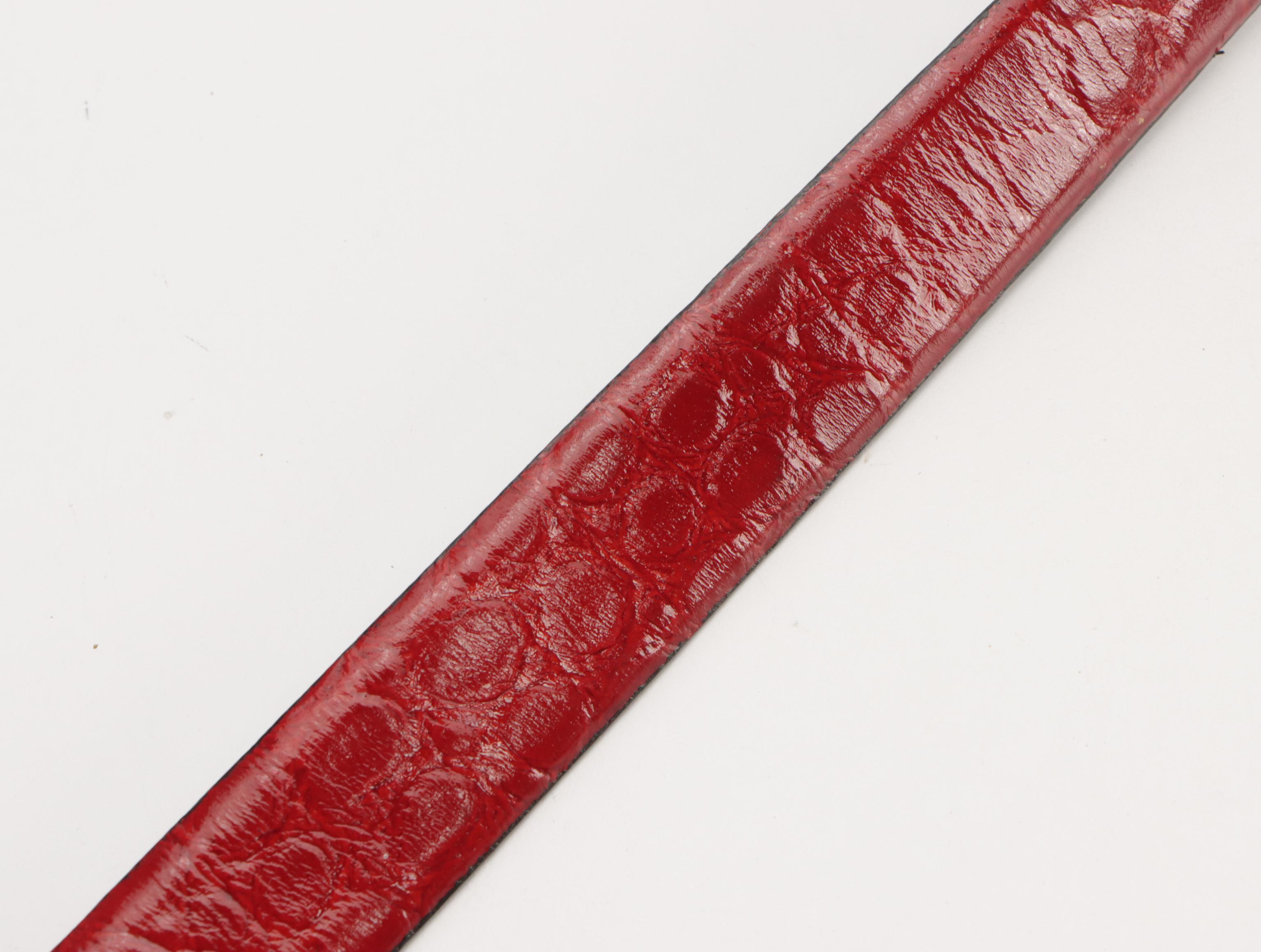 Worth Shiny Croc Embossed, Lizardskin, and More Leather Belts, Other Jewel Belt