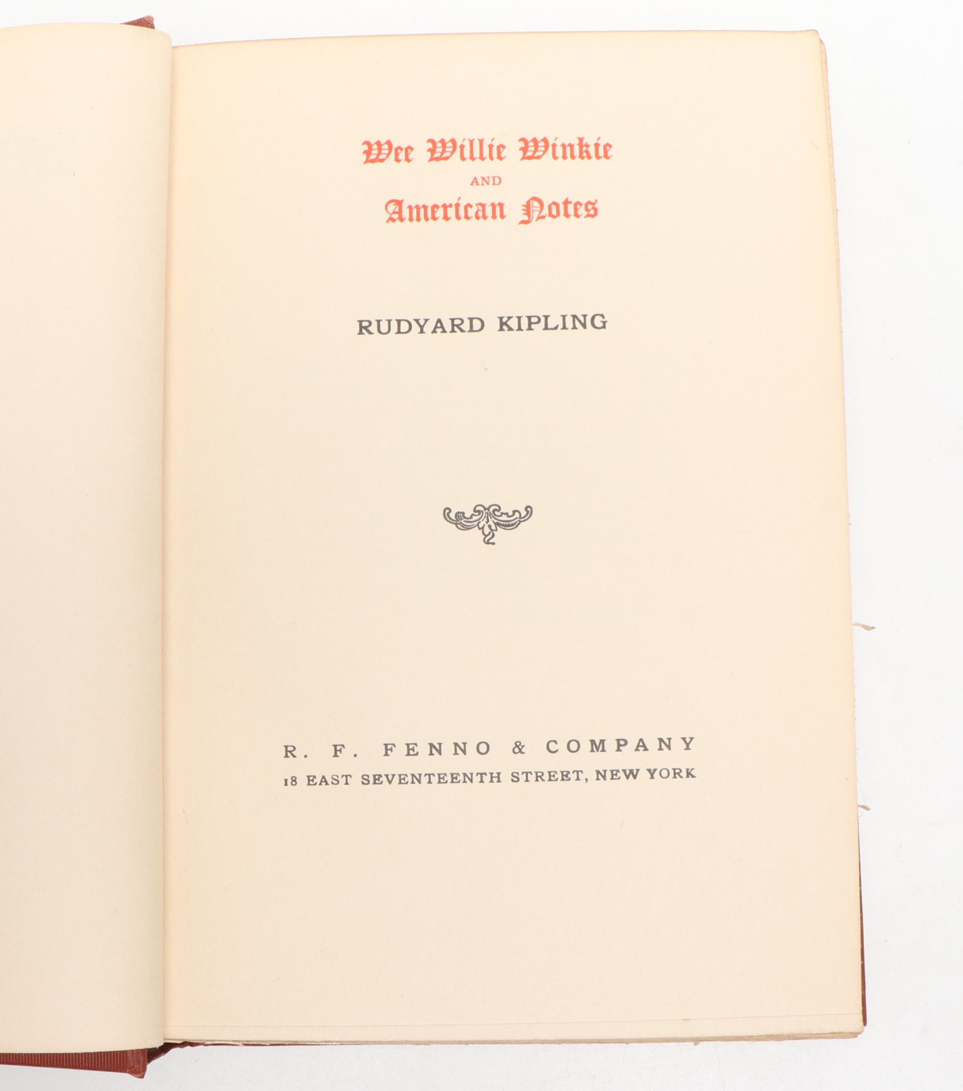 "The Works of Rudyard Kipling" Ten-Volume Set, circa 1900