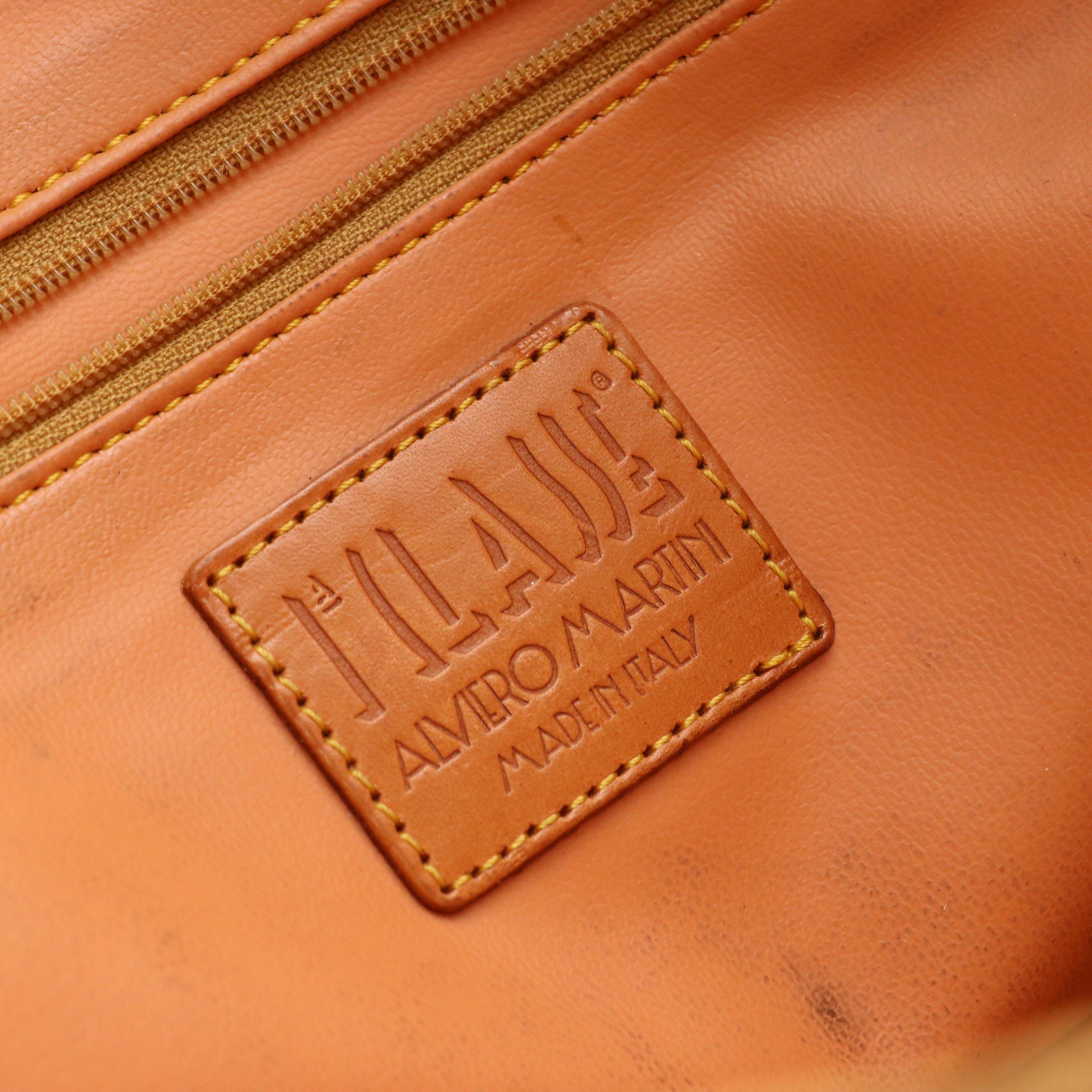 Alviero Martini 1A Two-Way Shoulder Bag and Compact Wallet in Geo Print Canvas