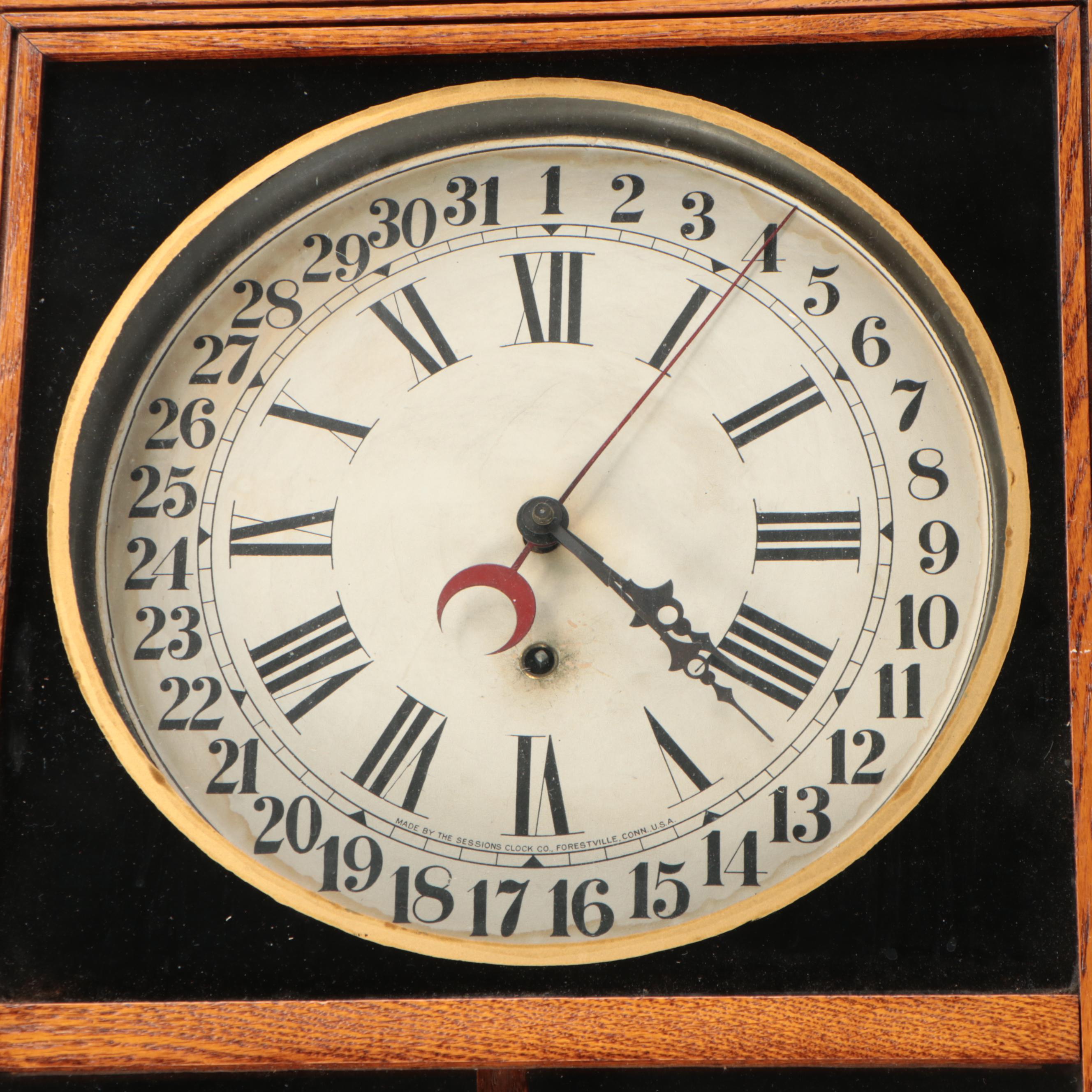 Sessions Clock Co. Regulator No. 2 Wall Clock, Early 20th C.