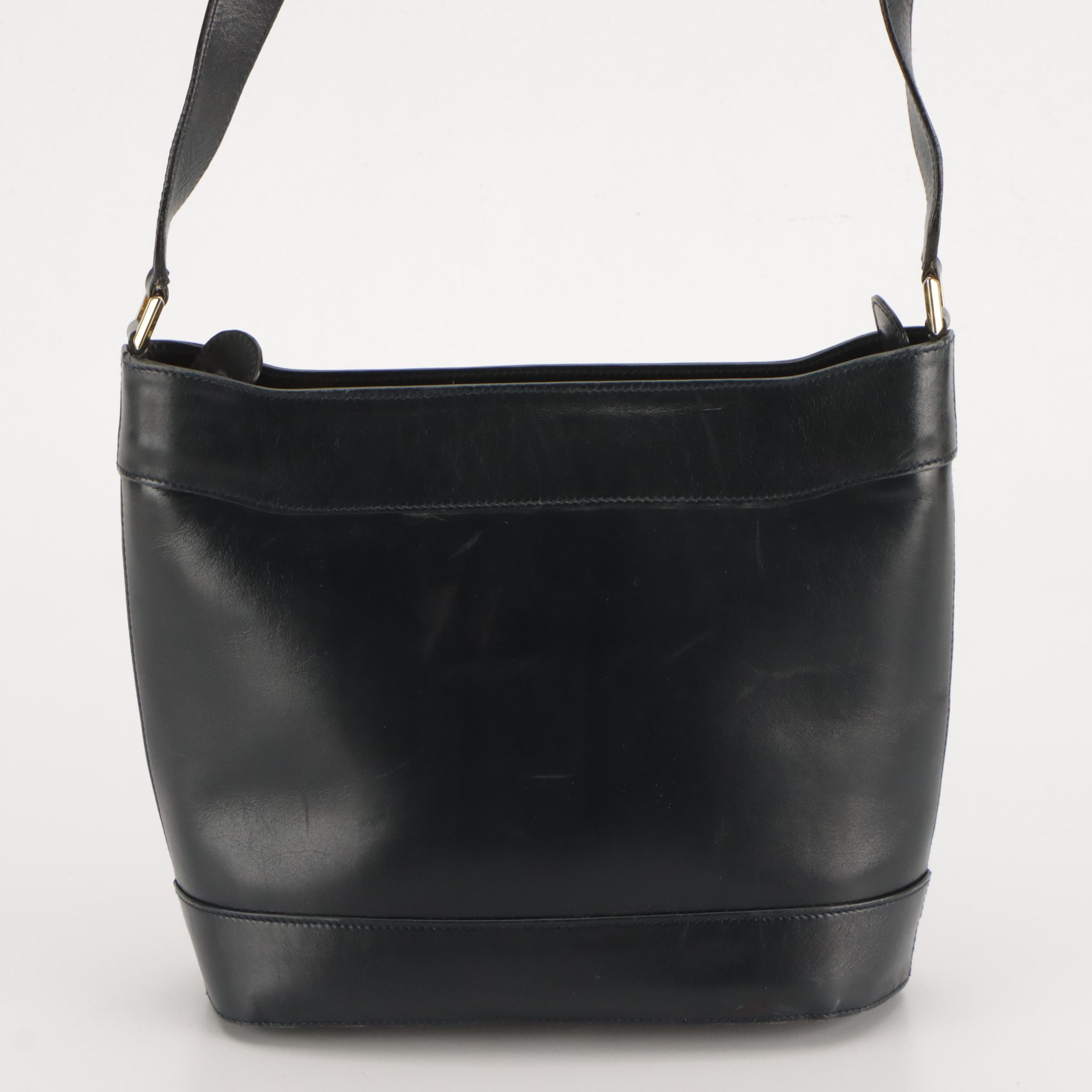 Salvatore Ferragamo Saffiano Leather 2-Way Bag and Navy Leather Shoulder Bag