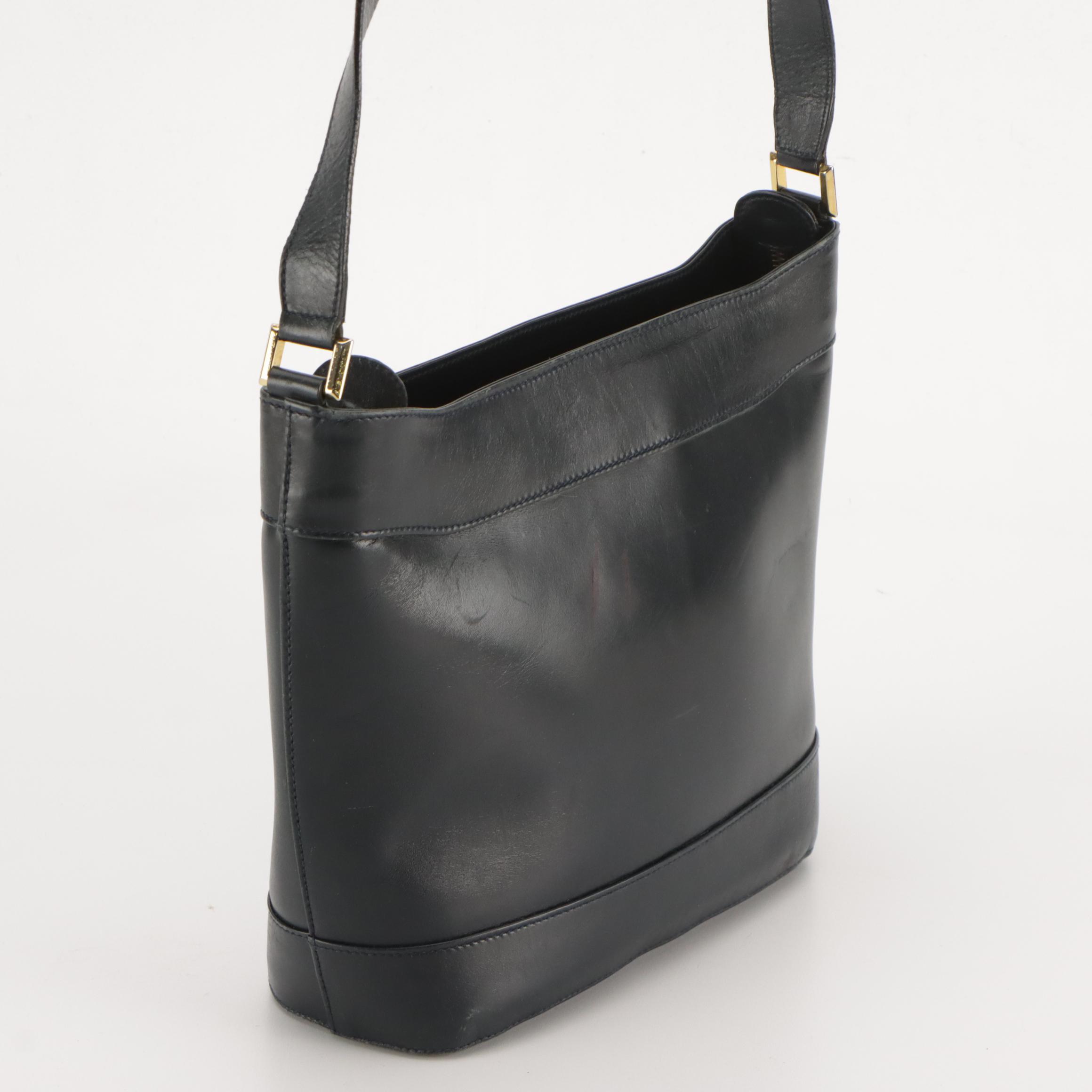 Salvatore Ferragamo Saffiano Leather 2-Way Bag and Navy Leather Shoulder Bag