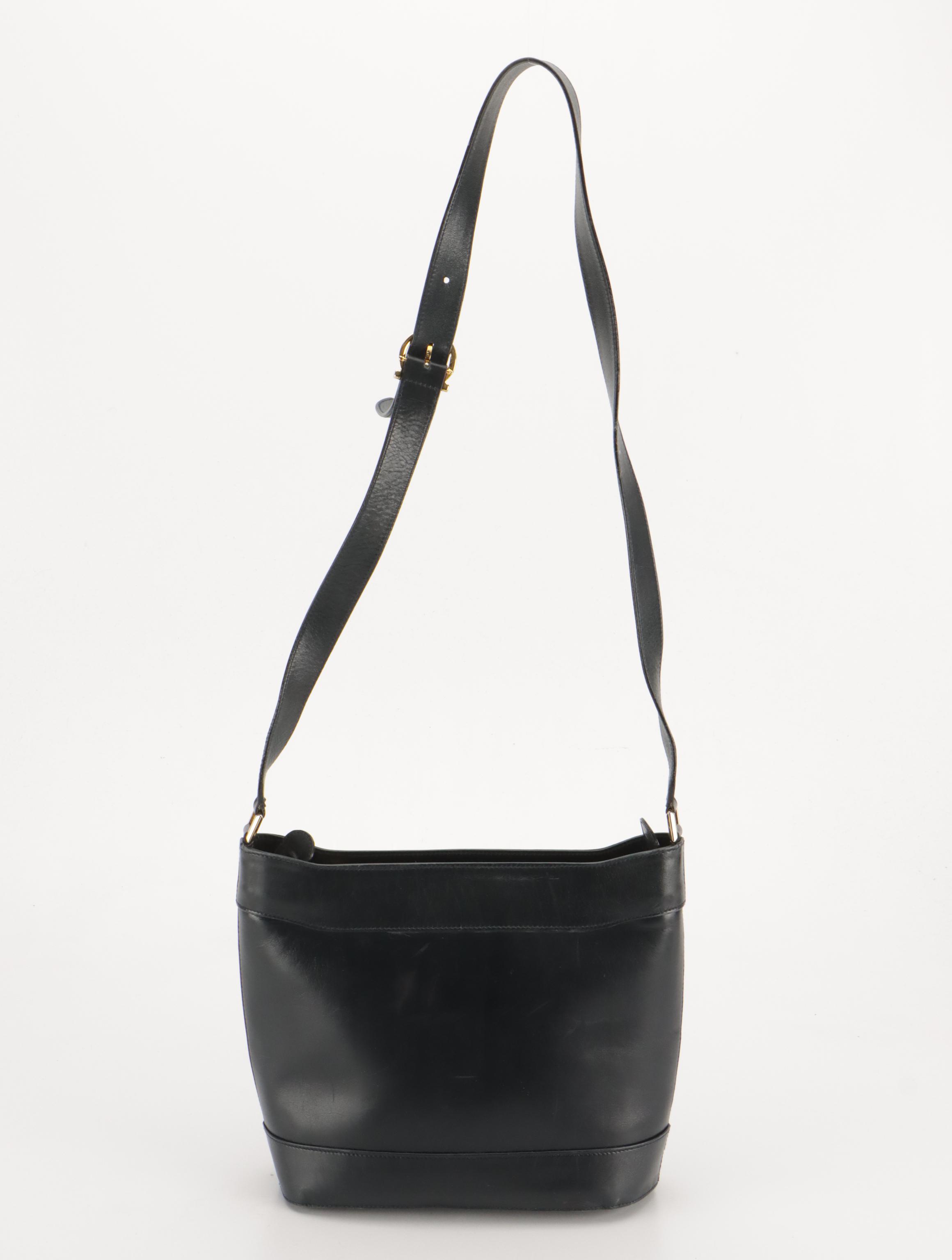 Salvatore Ferragamo Saffiano Leather 2-Way Bag and Navy Leather Shoulder Bag