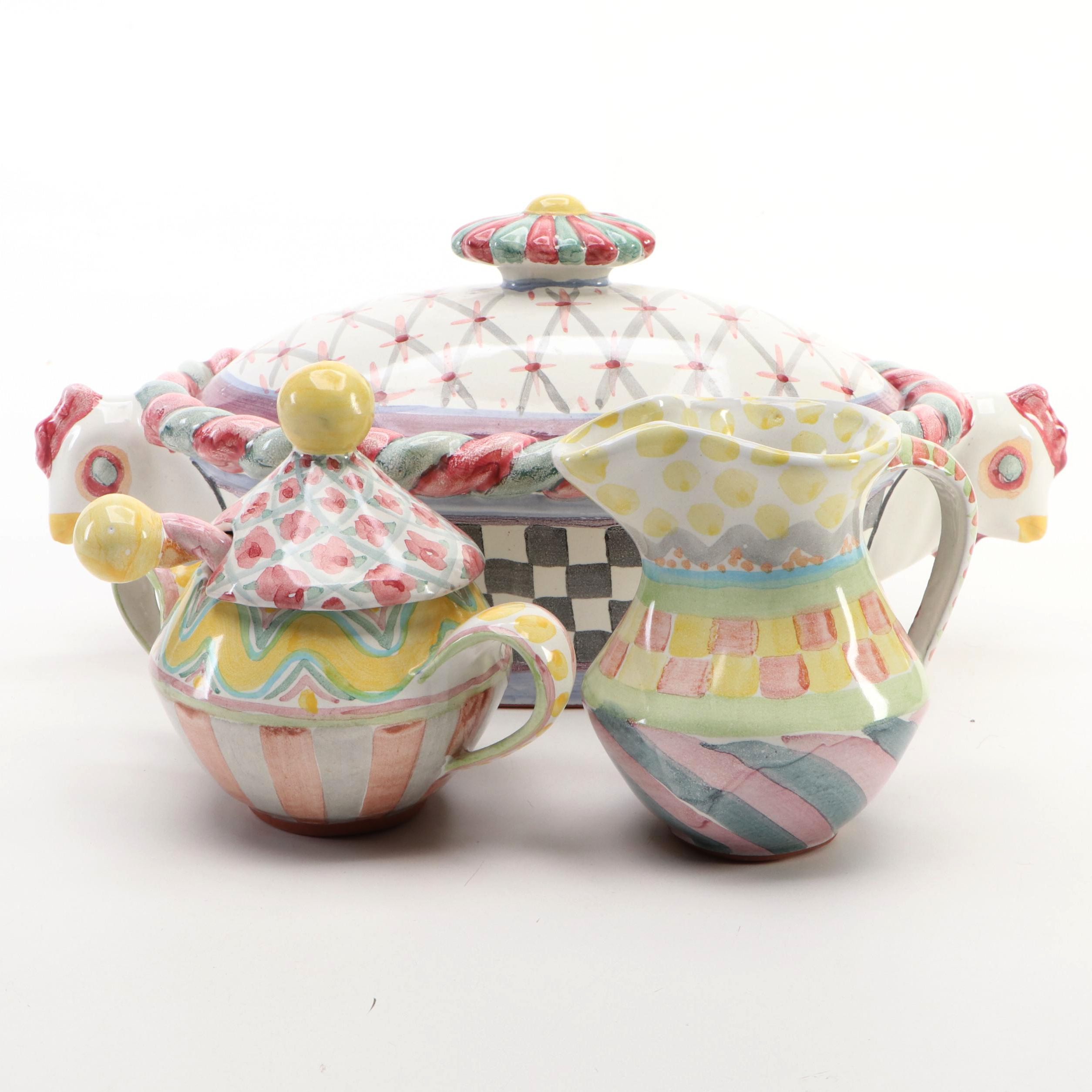 MacKenzie-Childs "Piccadilly" Casserole Dish  and Other Tableware