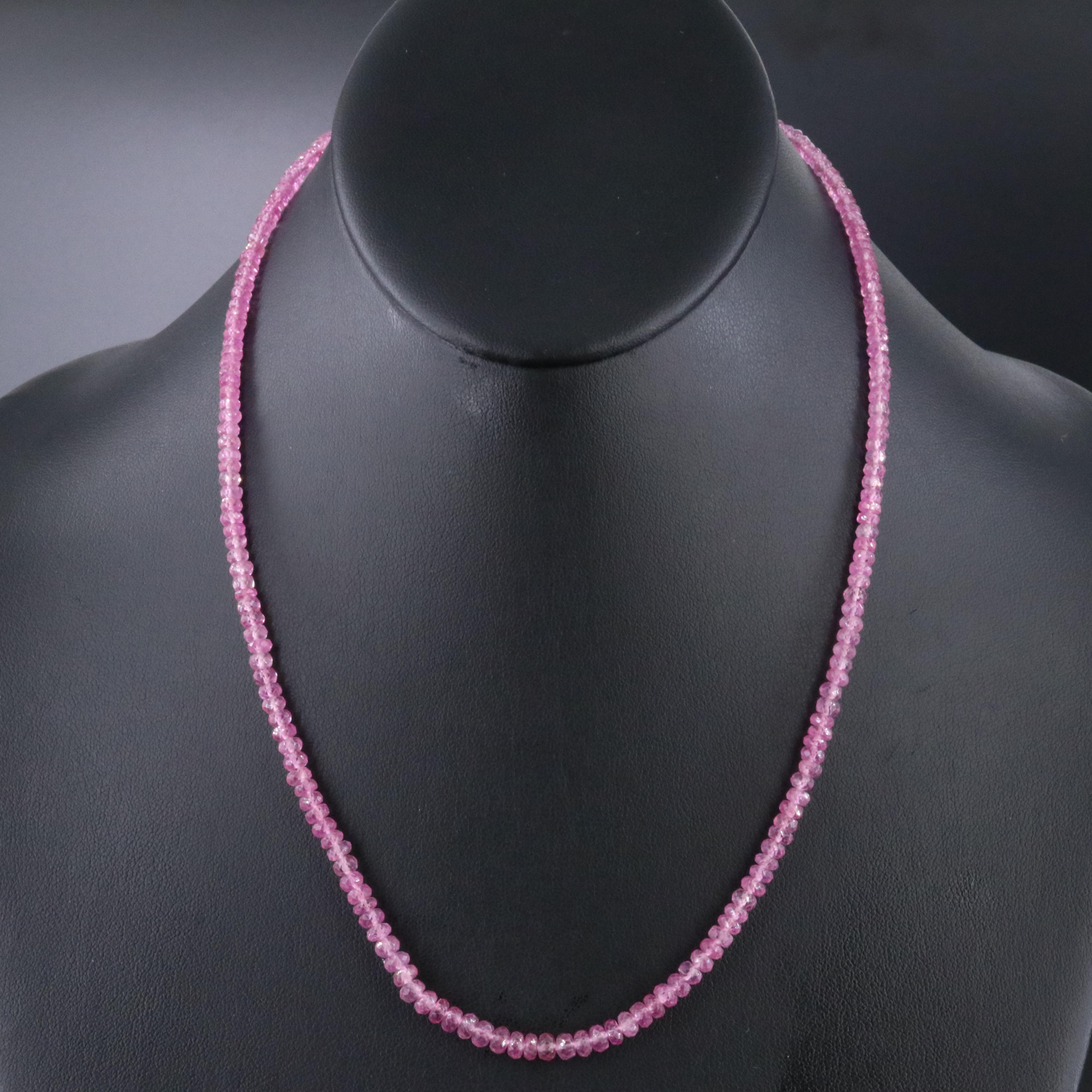 Filled Corundum Necklace with Sterling Clasp