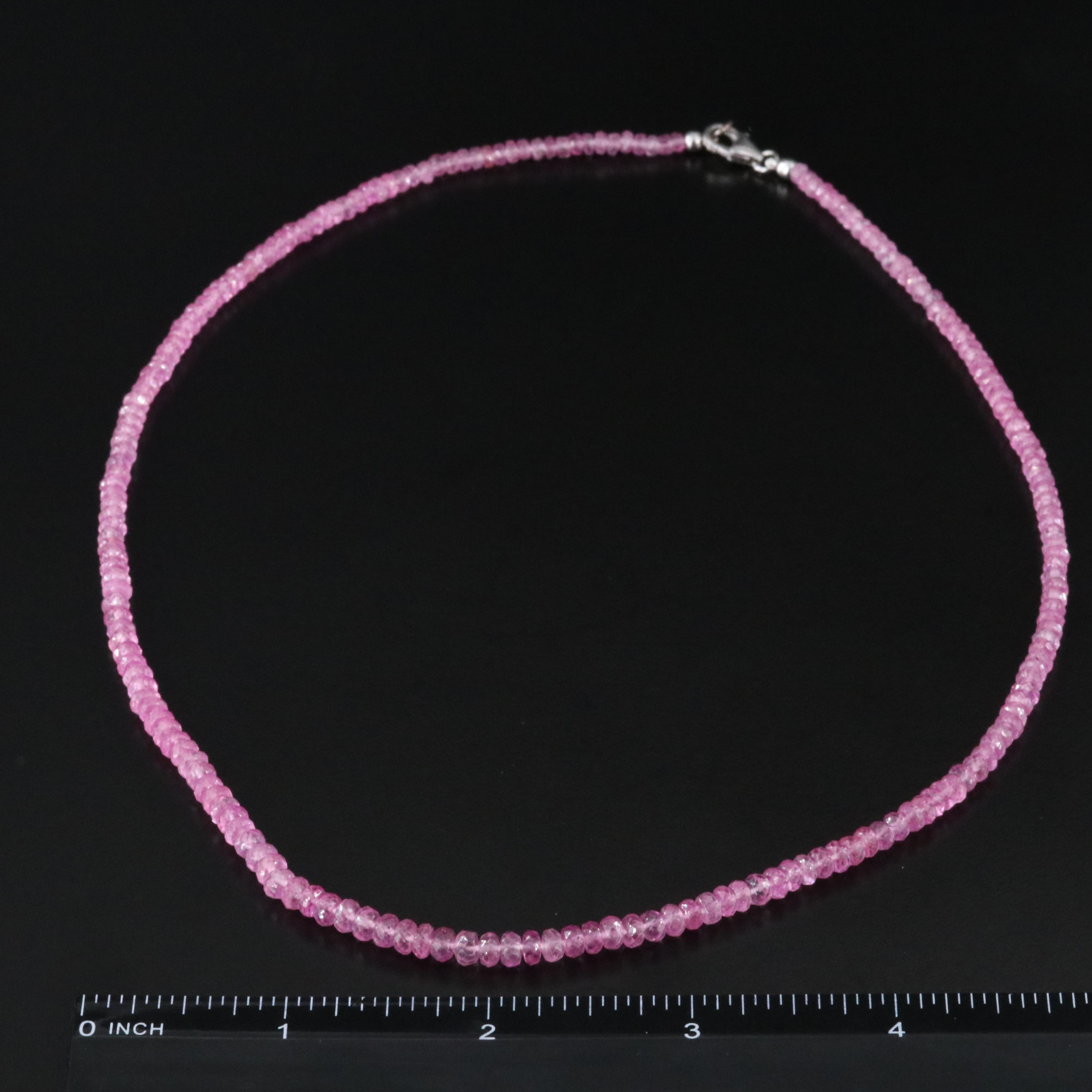 Filled Corundum Necklace with Sterling Clasp