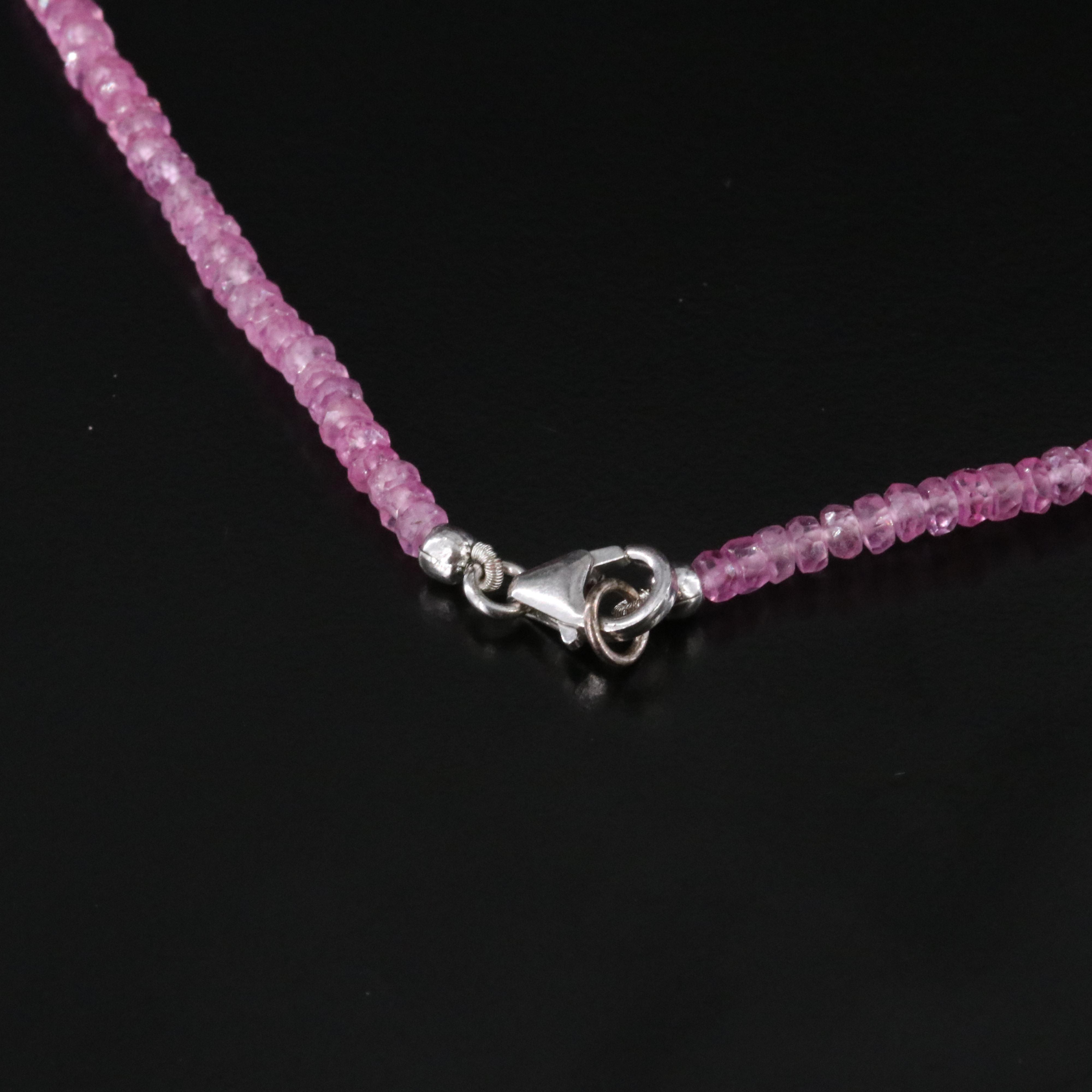 Filled Corundum Necklace with Sterling Clasp
