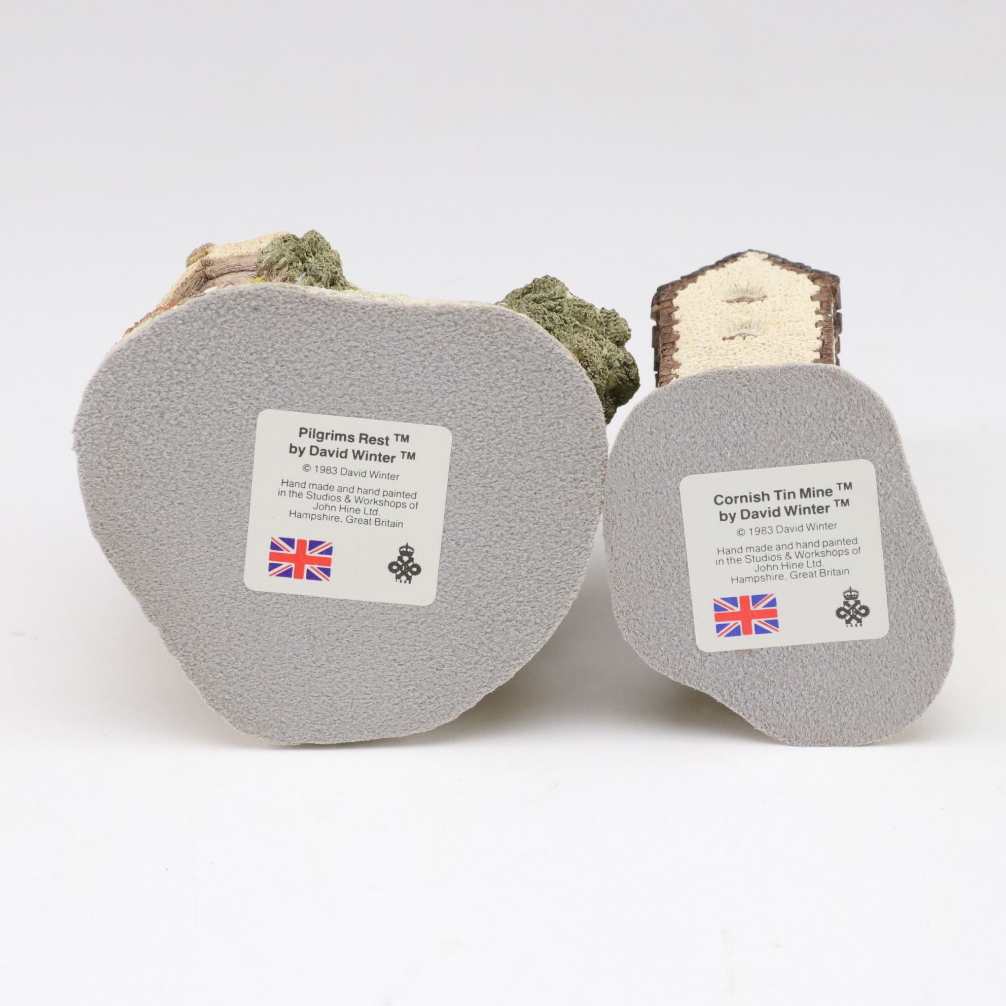 Six David Winter Cottages with "Hertford Court" and "Market Street"