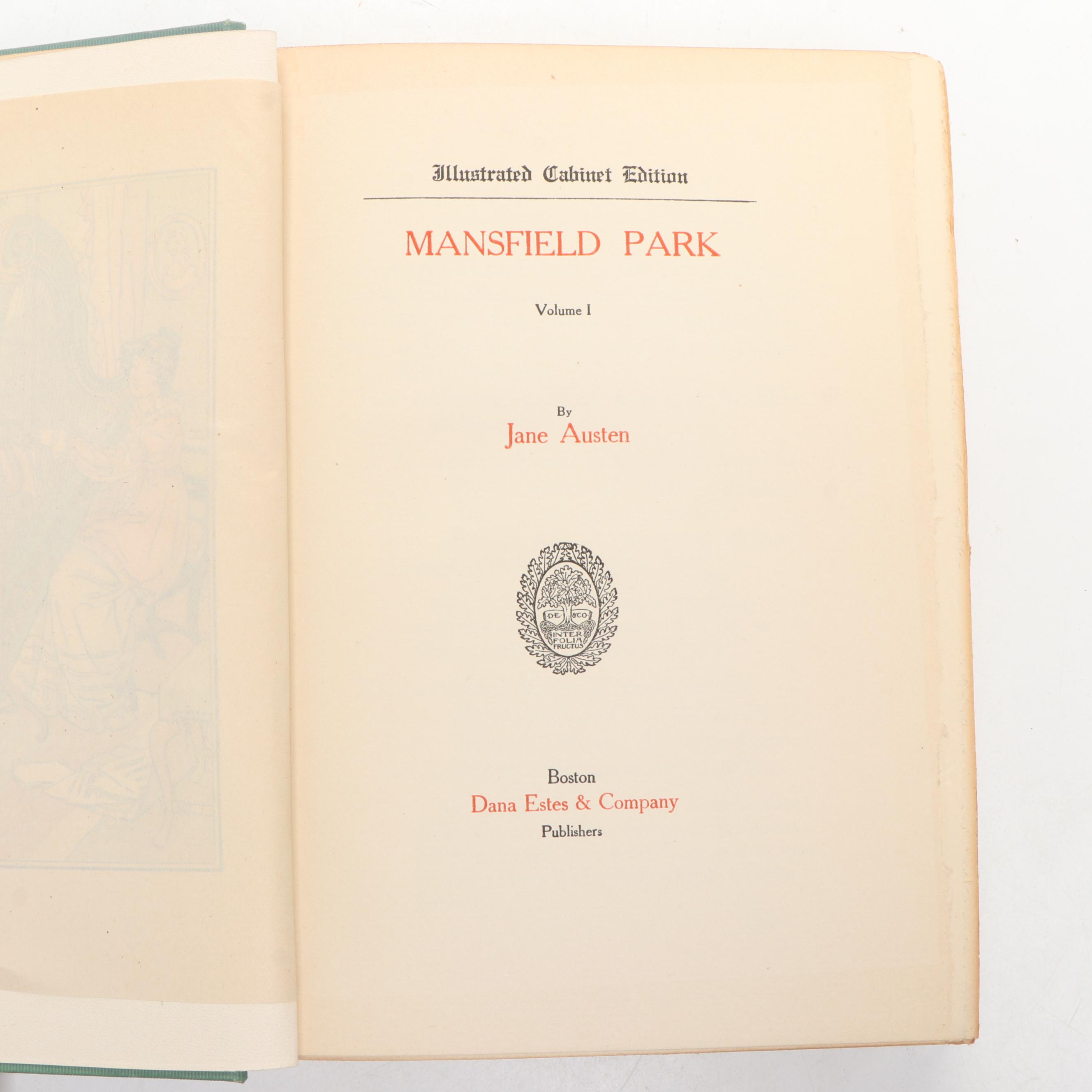 Illustrated Cabinet Edition "The Works of Jane Austen" Partial Set, circa 1910