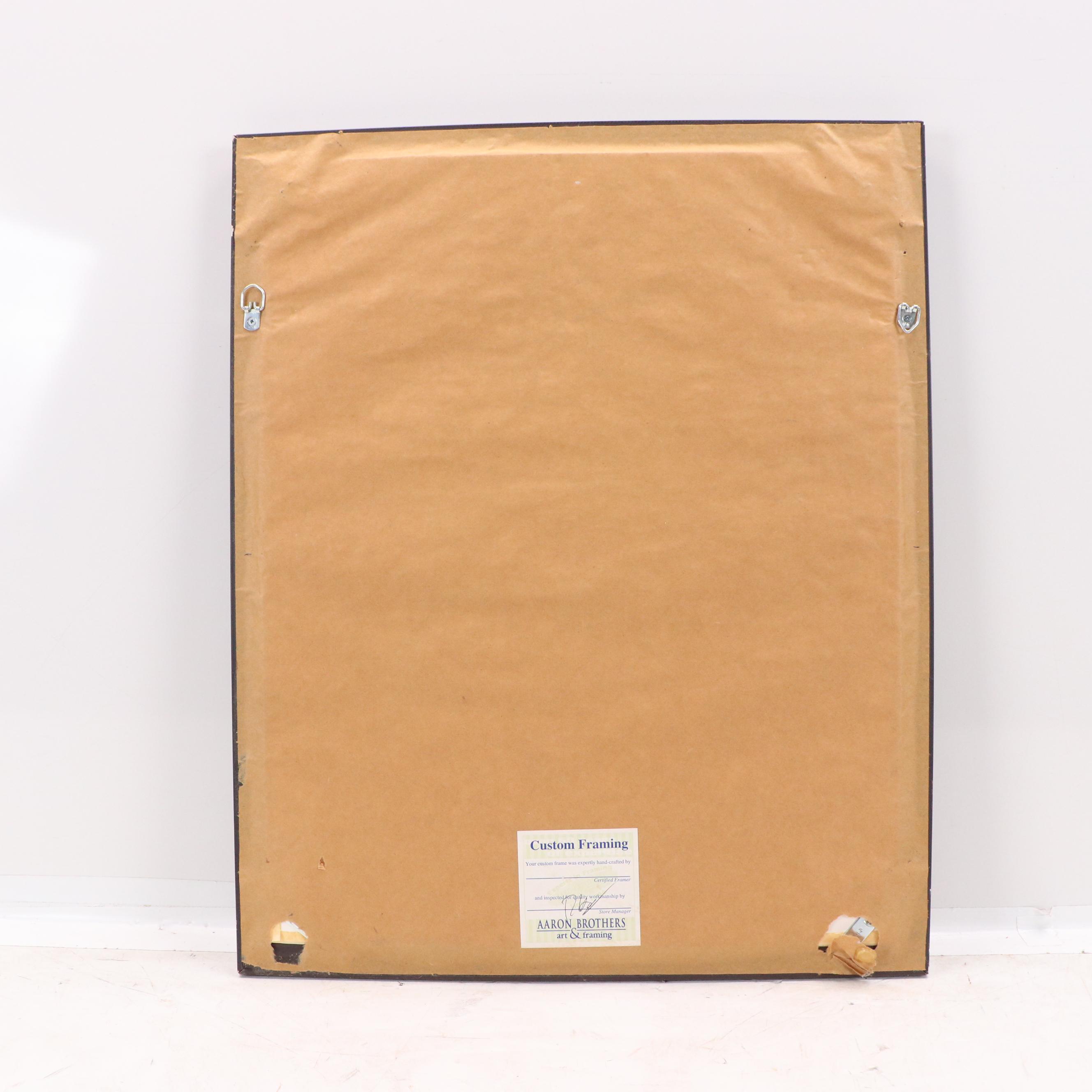 Mary Bell Watercolor Painting of Bridge Players, Mid to Late 20th Century