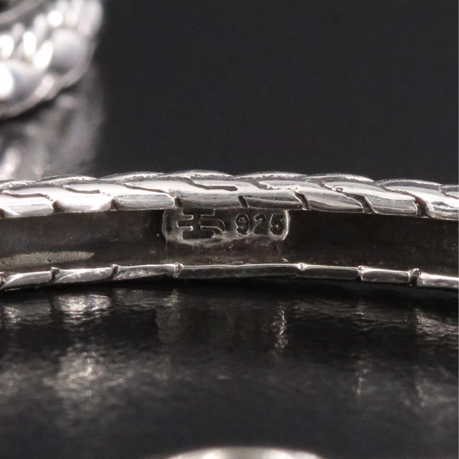 John Hardy Sterling Braided Chain Clip Hoop Earrings