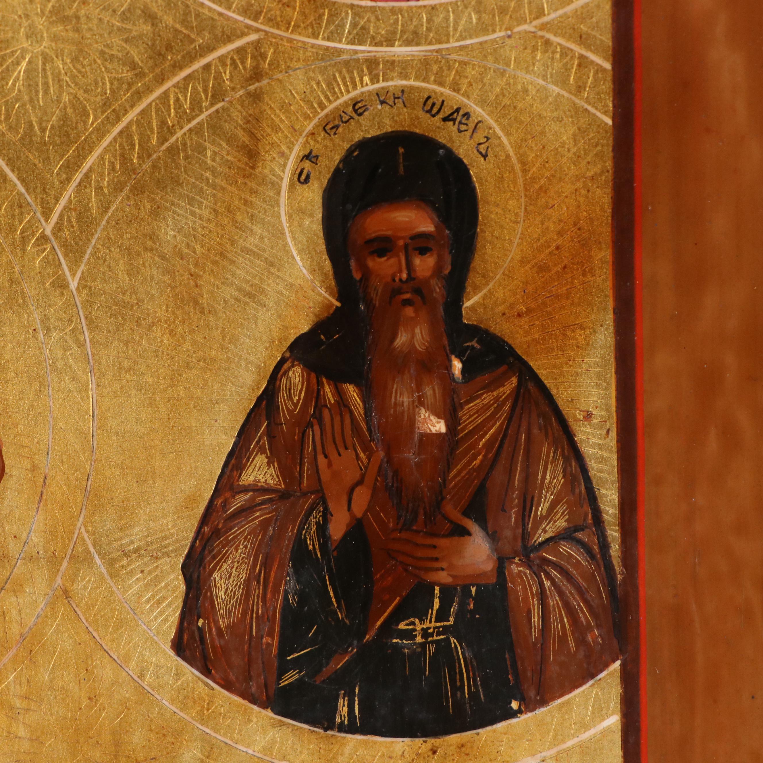 Orthodox Christian Hand-Painted Icon of Saints