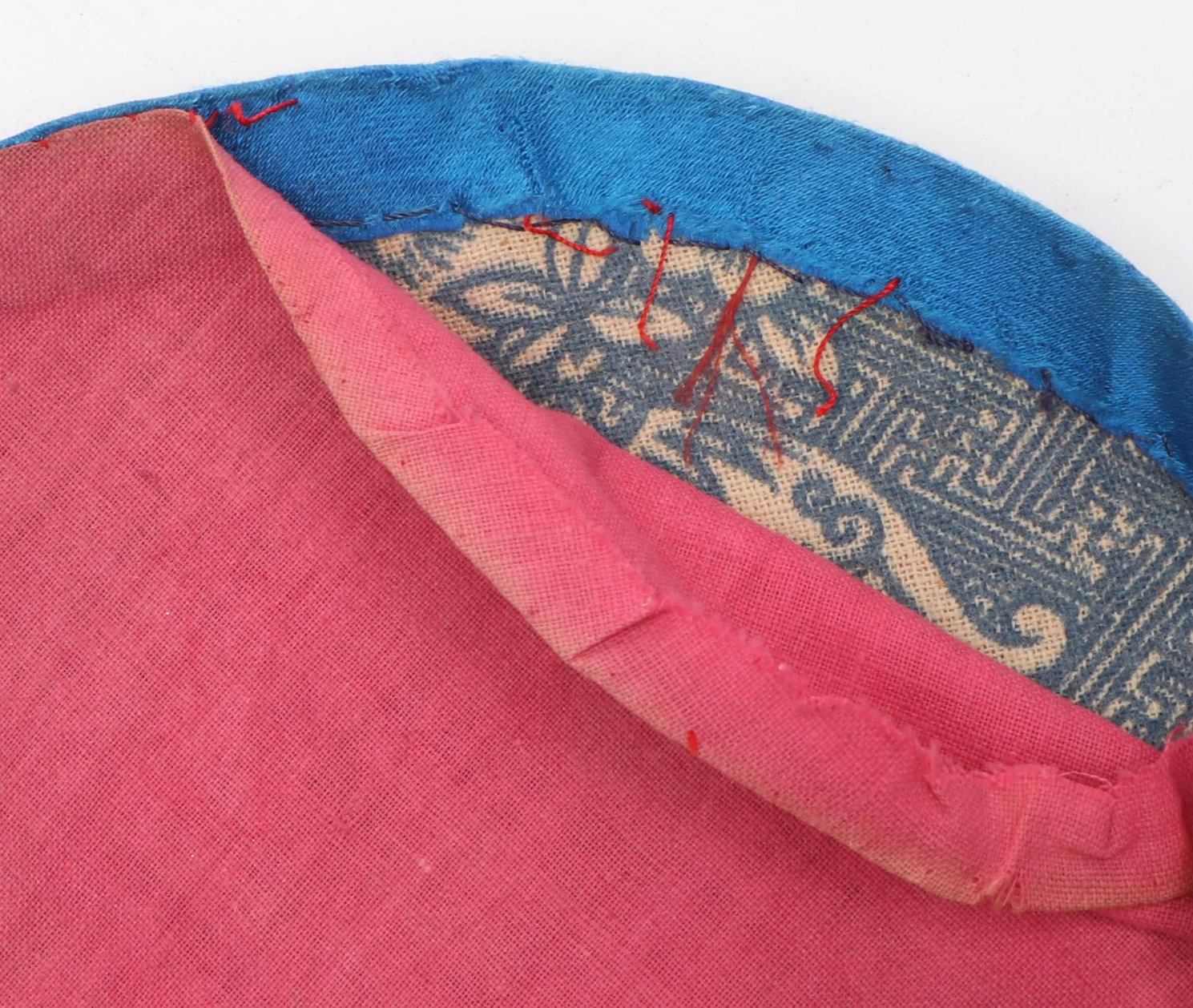 Chinese Peony and Butterfly Embroidered Silk Textile with Other Chinese Textiles