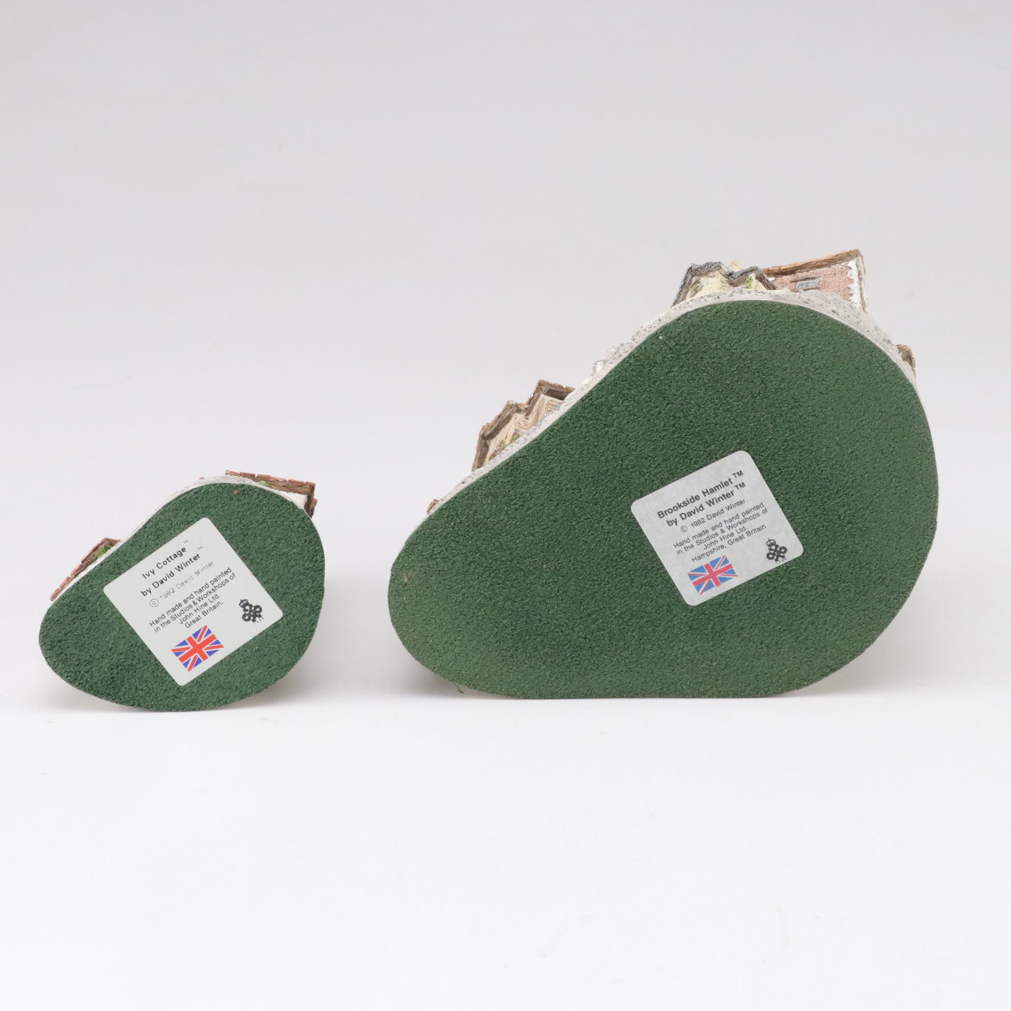 Five David Winter Cottages with "Fairytale Castle", Late 20th Century