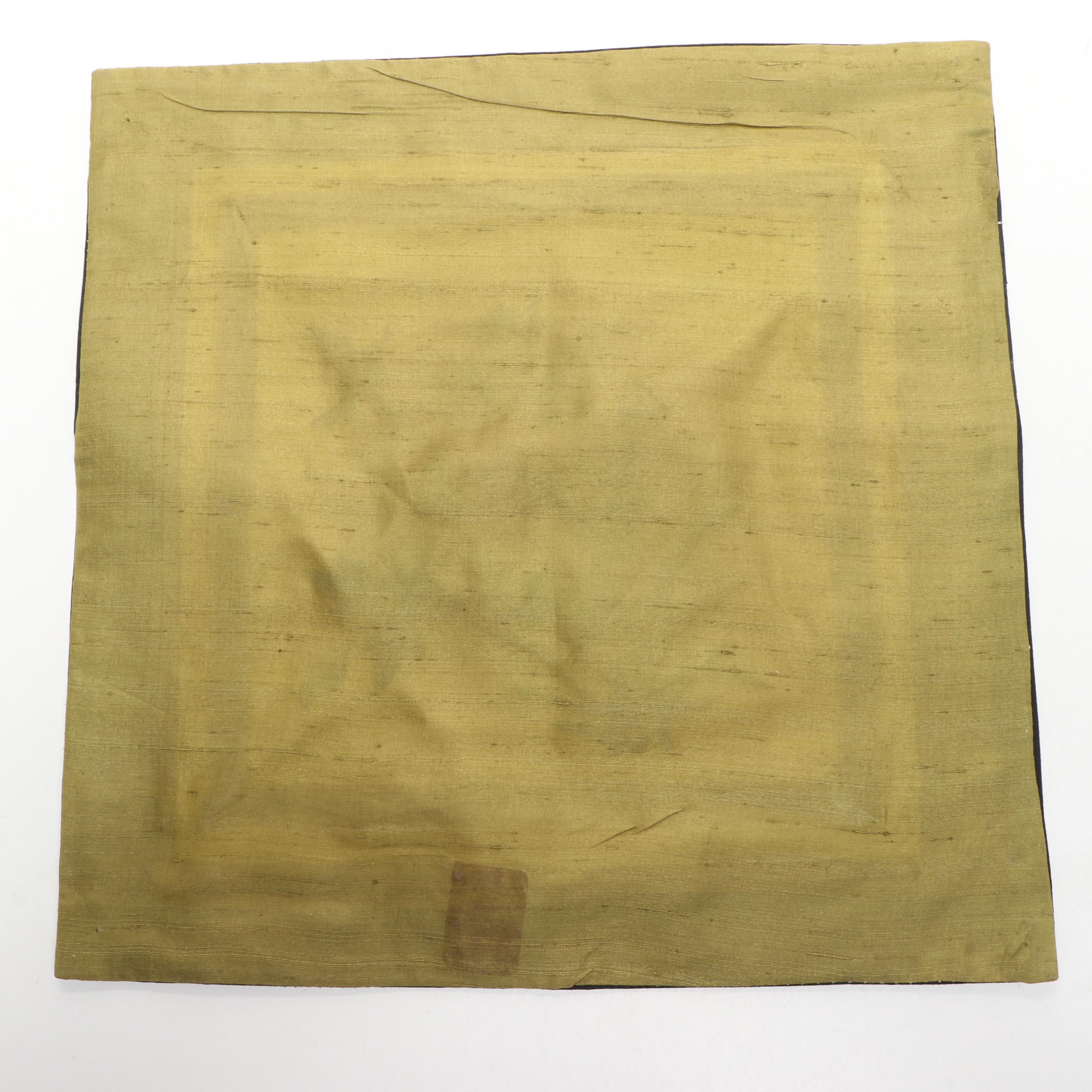 Chinese Peony and Butterfly Embroidered Silk Textile with Other Chinese Textiles