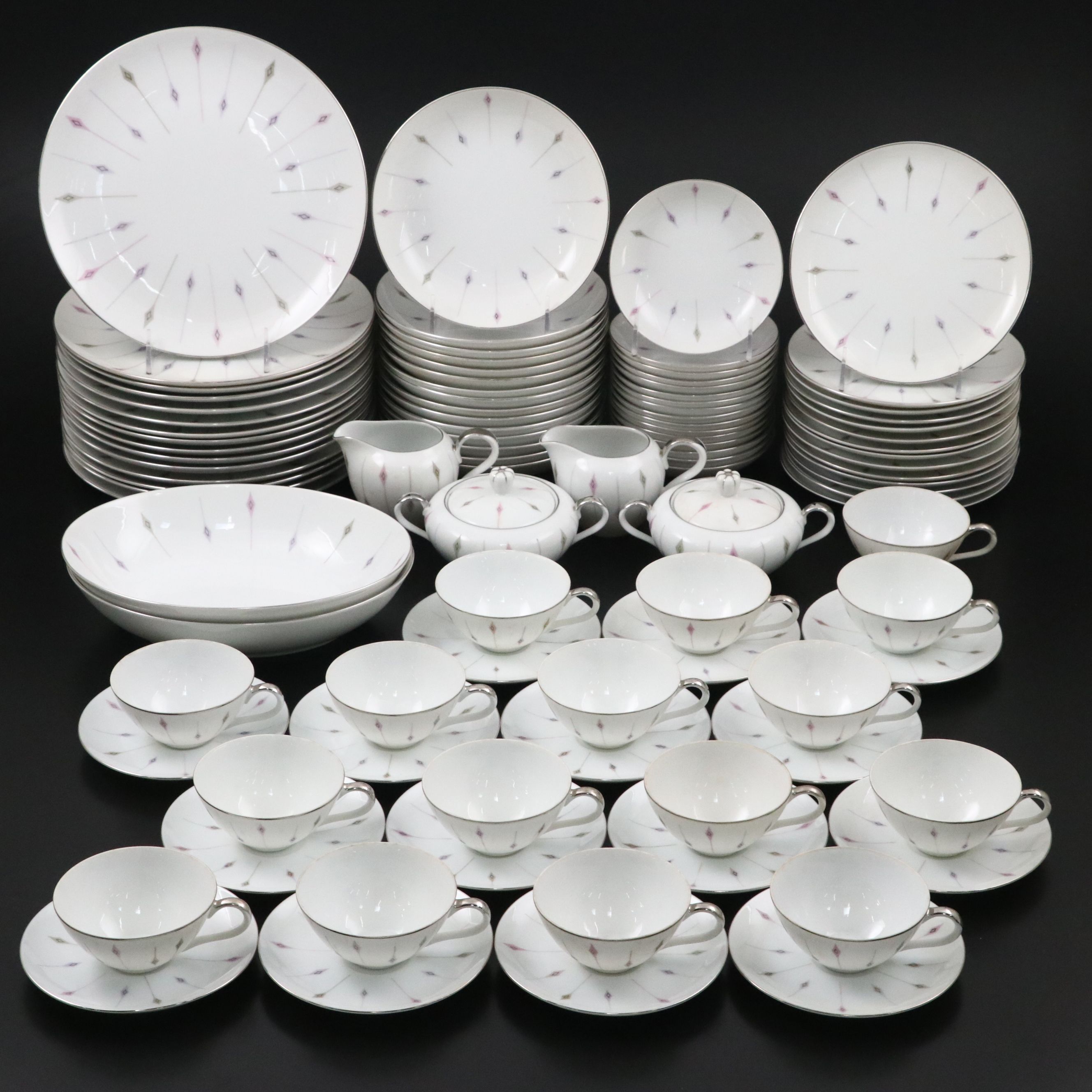 Harmony House Porcelain "Carrousel" Dinnerware and Serving Pieces