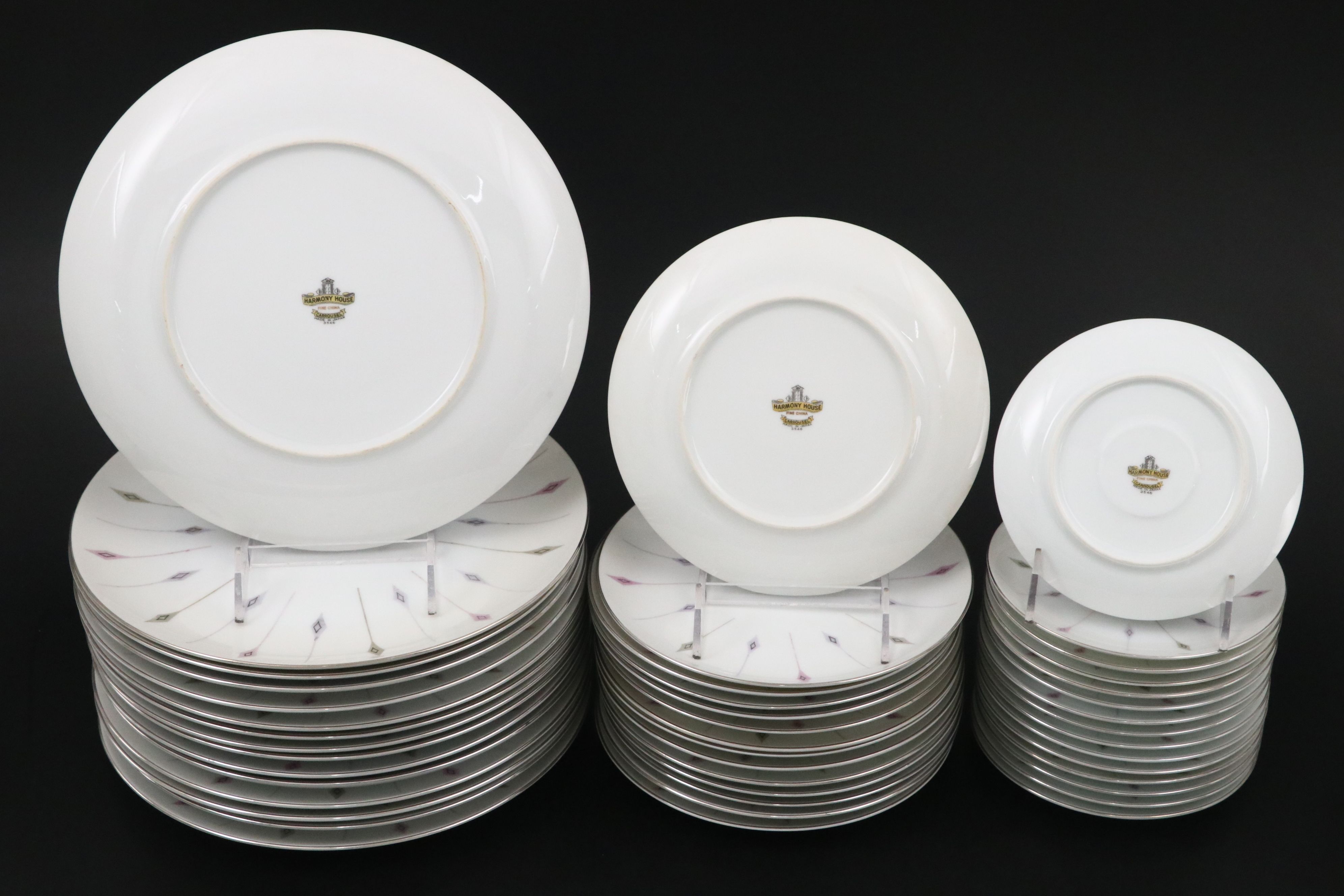 Harmony House Porcelain "Carrousel" Dinnerware and Serving Pieces